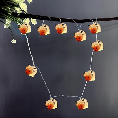 Vista 56 de Guirnalda de luces LED pintadas de ovejas pequeñas con diseño de animales, adornos de cabra, luces novedosas, funciona con pilas, luz decorativa