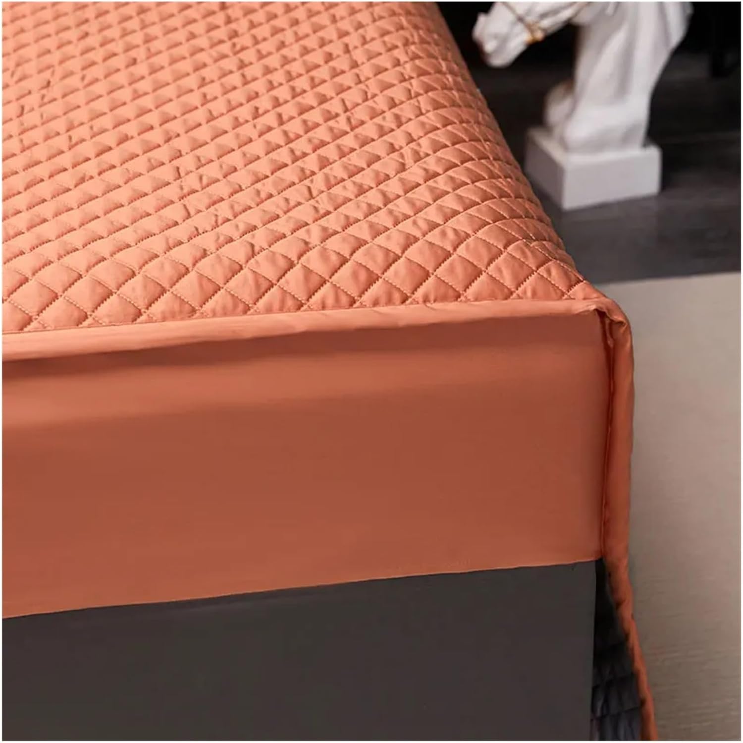 Luxury Long Staple Cotton Bedspread On The Bed Linen Anti Slip Bedspreads Coverlets Double Bed Sheets Mattress Topper Bed Cover(Orange,3pcs-245x250cm)