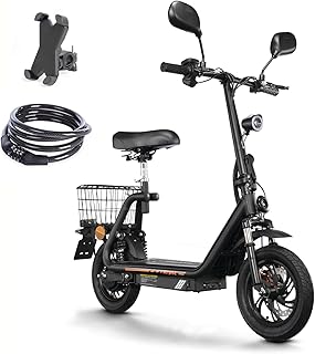 M5 Pro-E Electric Scooter with Road Approval (EEC), 12 Inch E Scooter for Adults, 500 W Motor & 48 V 13 Ah Battery (30 km), 120 kg Load Capacity, Disc Brakes + Double Suspension, Mirror