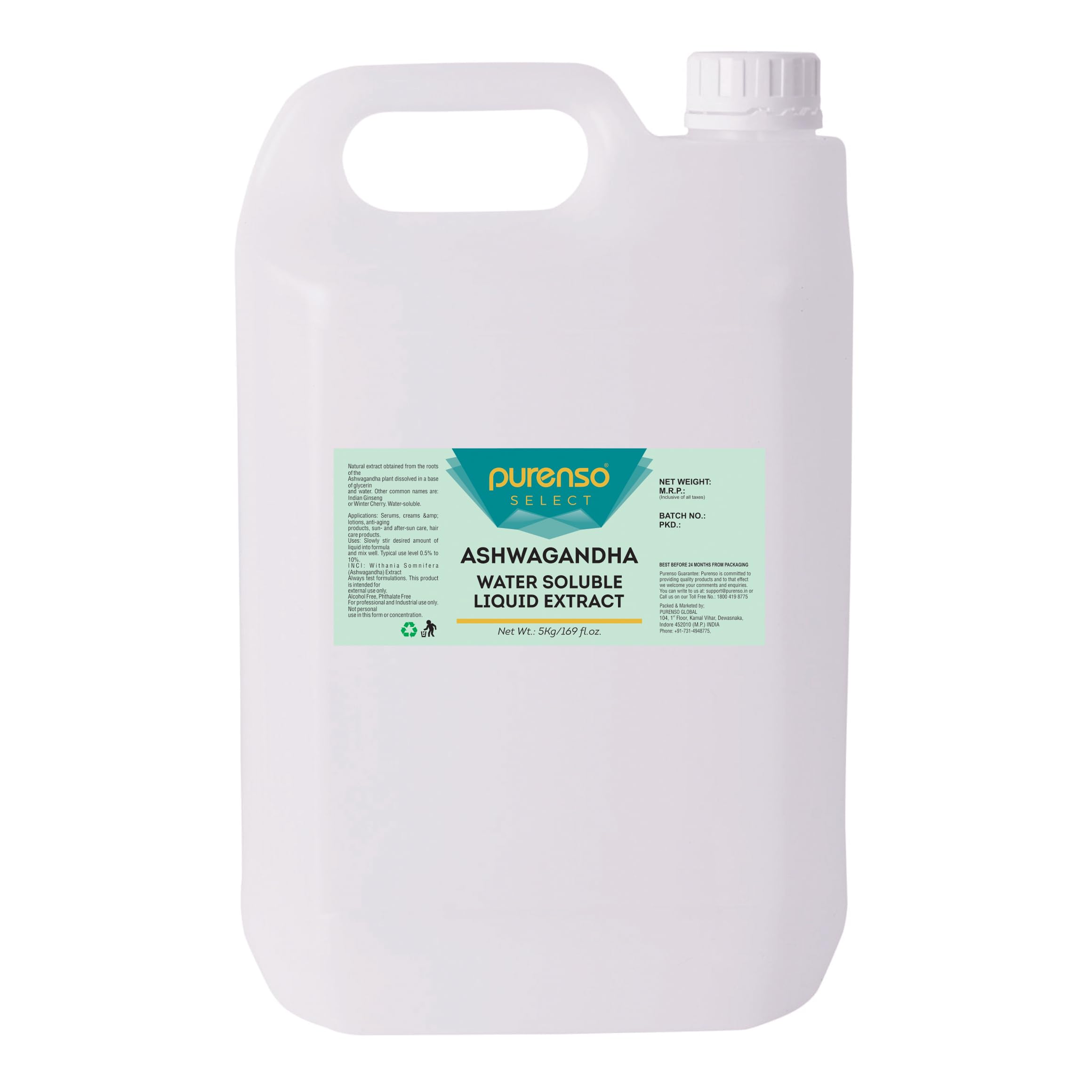 Purenso Select - Ashwagandha Water Soluble Liquid Extract, 5Kg-image-37