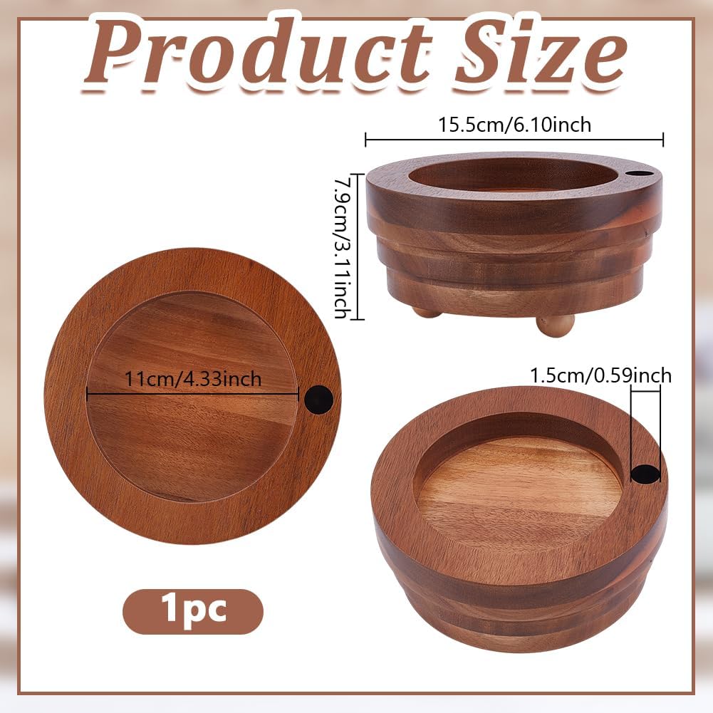 UNICRAFTALE Wood Paper Cups Holders Paper Cups Storage Box Saddle Brown Papers Cup Organizer Rack Rustic Cup Holders for Family Party Party Bar Kitchen Bathroom 4.33 Inch Inner Diameter