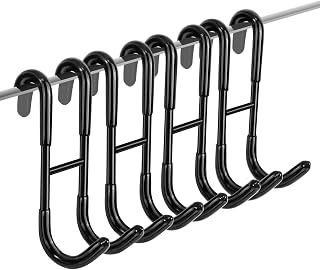 RICHMIRTH Over Shower Door Hooks for Towels (4 Pack) – Rustproof Stainless Steel Bathroom Hooks for Glass Shower Doors, No-Drill Hangers for Robes, Towels & Loofahs, Fits Framed and Frameless Doors