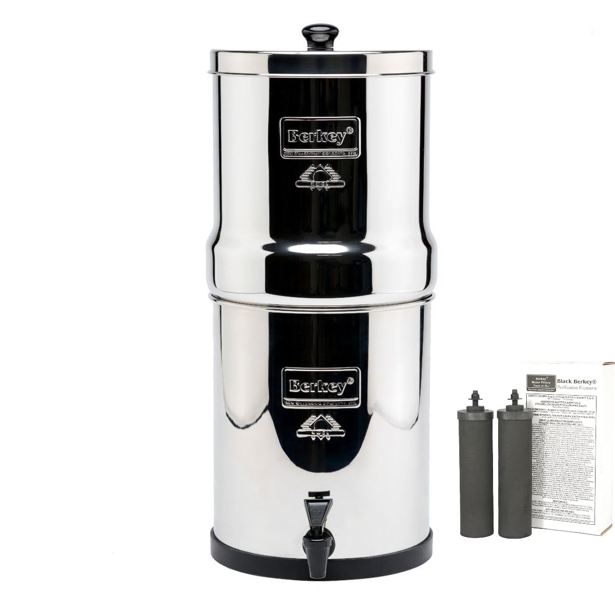 UPYOG Big Berkey Gravity-Fed Water Filter with 2 Black Berkey Purification Elements