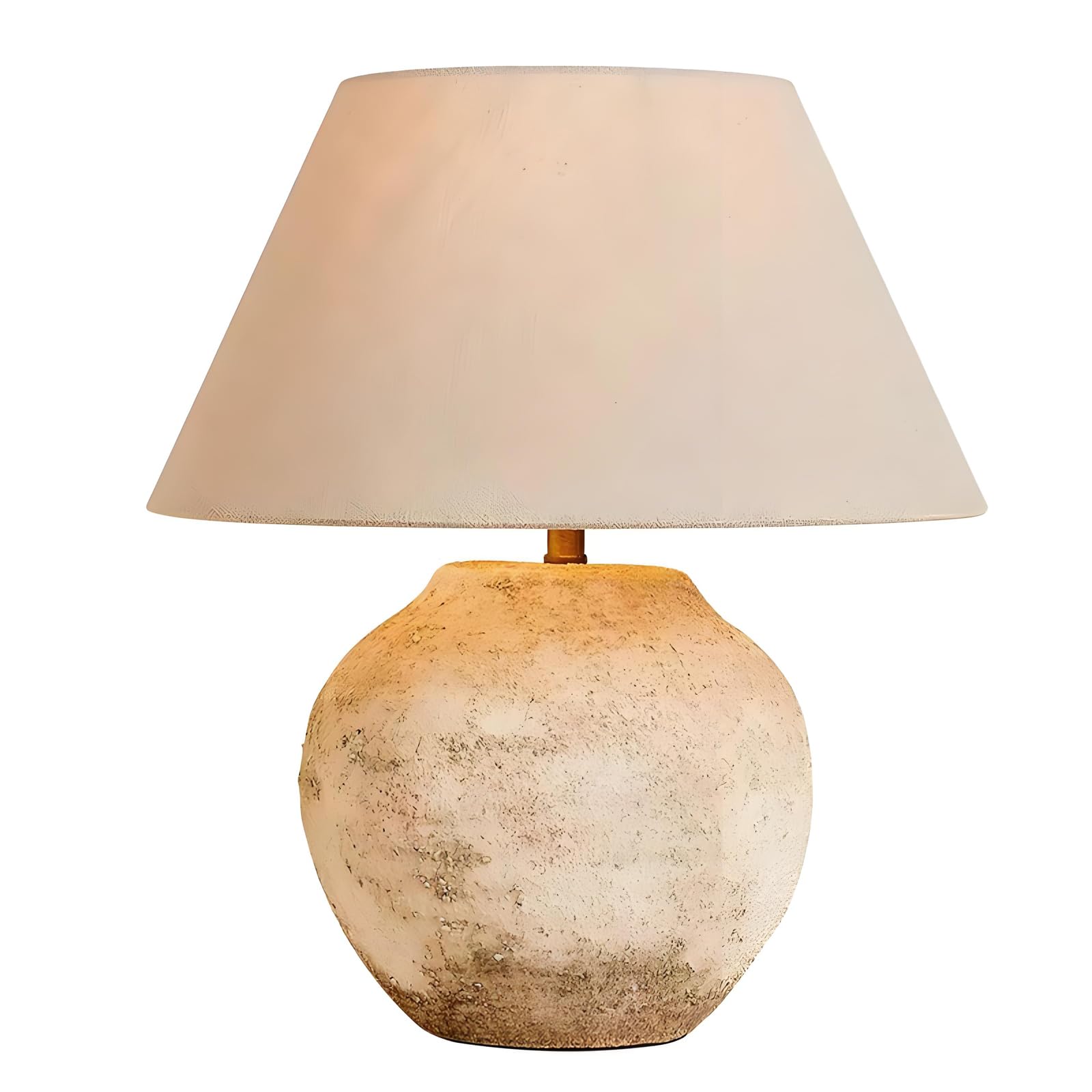 Lampada Da Tavolo In Ceramica Vintage Da 19,7 Pollici - Lampade Da Comodino In Stile Rustico Per Soggiorno E Camera Da Letto - Lampade Da Comodino In Terracotta Anticata Per Regali