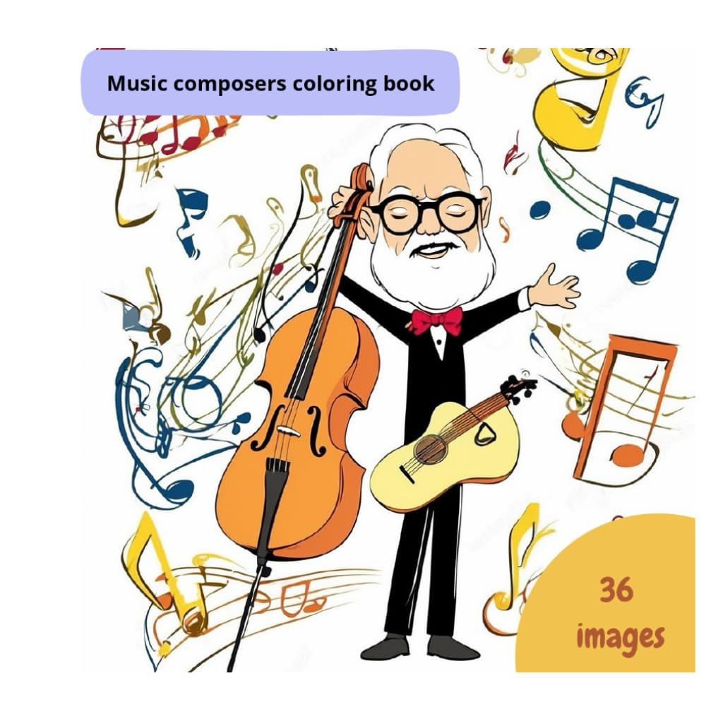 Music composers coloring book