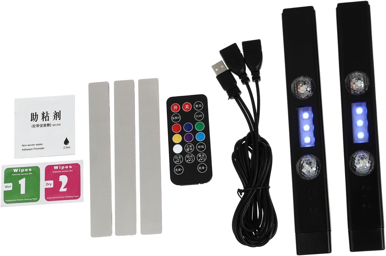 GLEAVI Led Car Lights Interior Car Atmosphere Light Set PVC Music Rhythm Controller