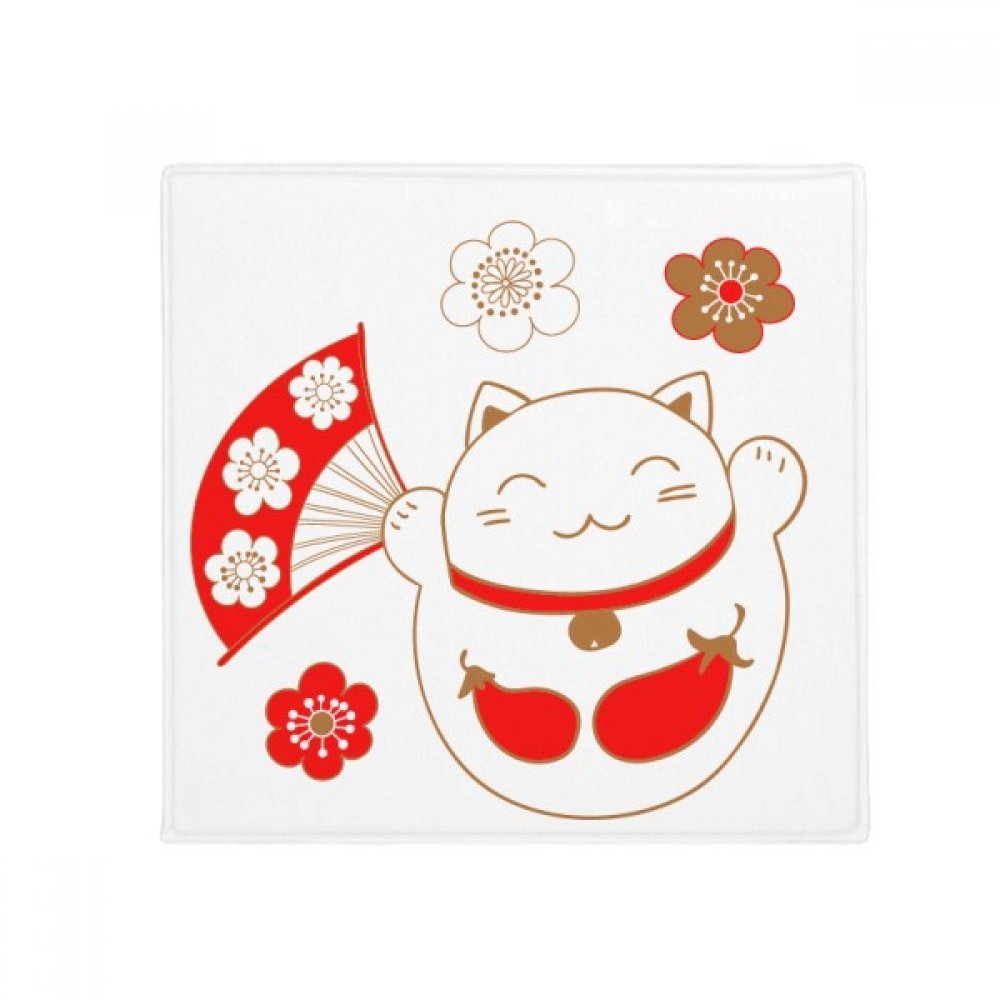 Tapis chat de la fortune japonais antidérapant de 80 cm multicolore