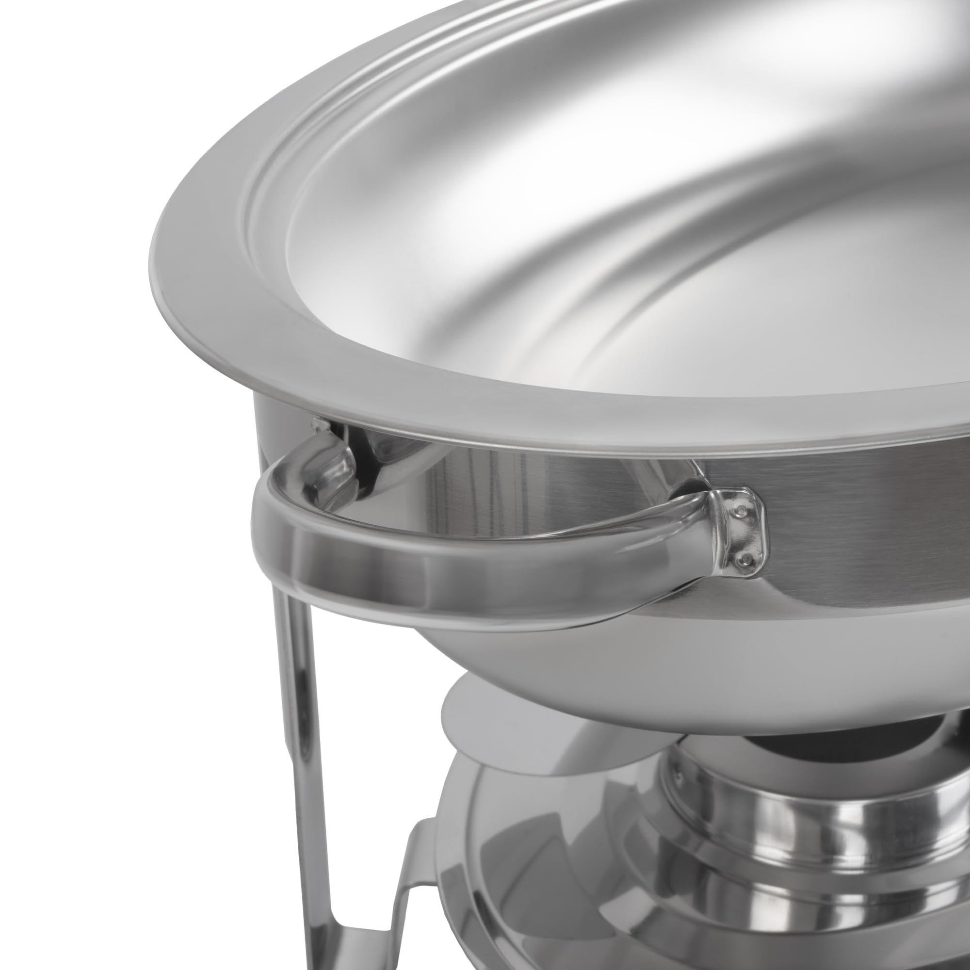 Mahlzeit Edelstahl Chafing Dish oval 5 Liter | Speisenwärmer rund, Wärmebehälter, Warmhaltebehälter Essen, Buffetwärmer | Bain Marie Rechaud, Chafing Dishes für Buffet Catering und Party