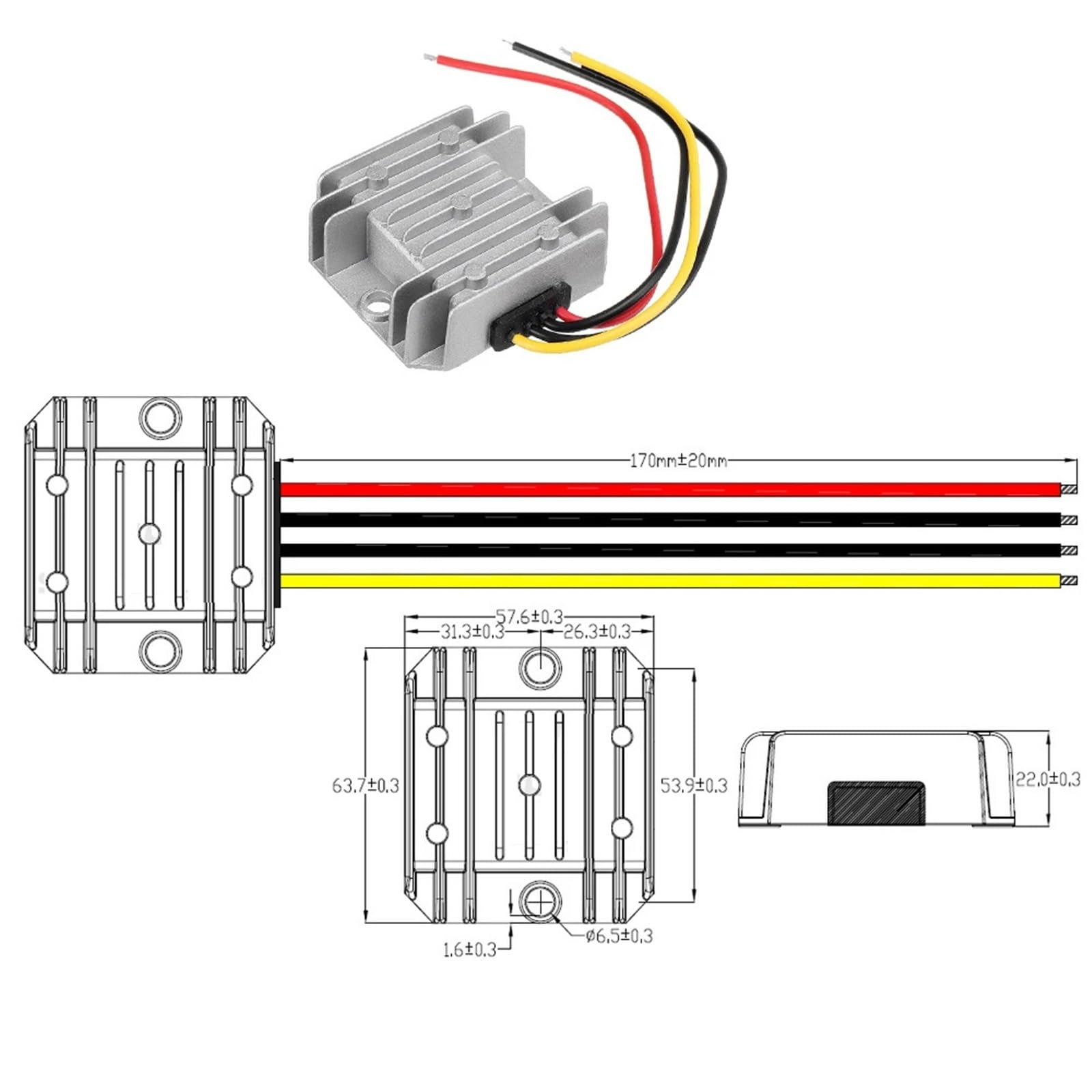9-36V 12V 24V To 12Volts 1A-30A DC DC Boost Buck Converter Voltage Regulator Step Up Down Transformer Bus Truck Car Power Supply(9-36V to 12V 5A)