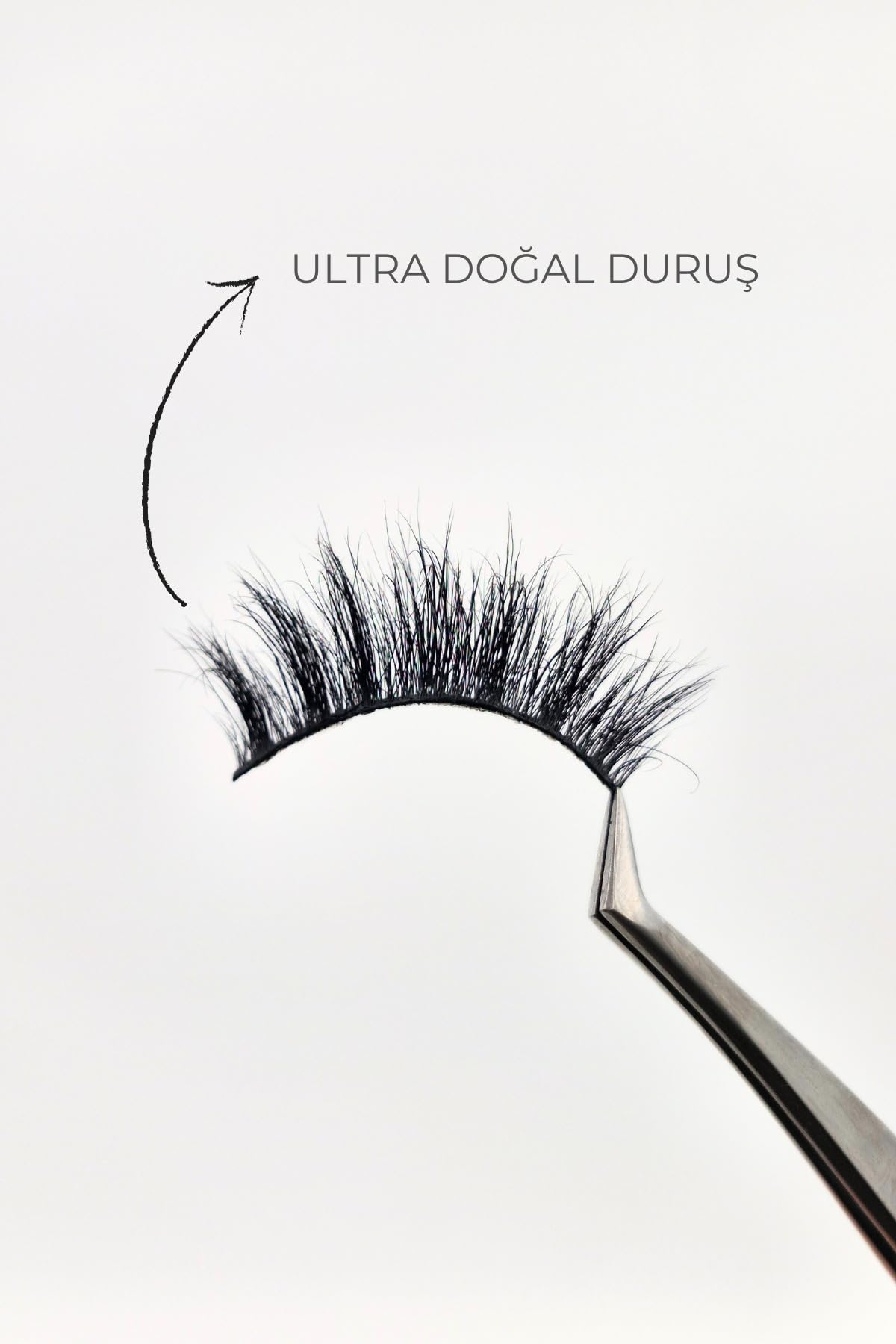 ruby face Doğal Görünümlü Gerçek Kıl Tam Boy İpek Takma Kirpik (1 Çift) - Mink Eyelash No: PD-01