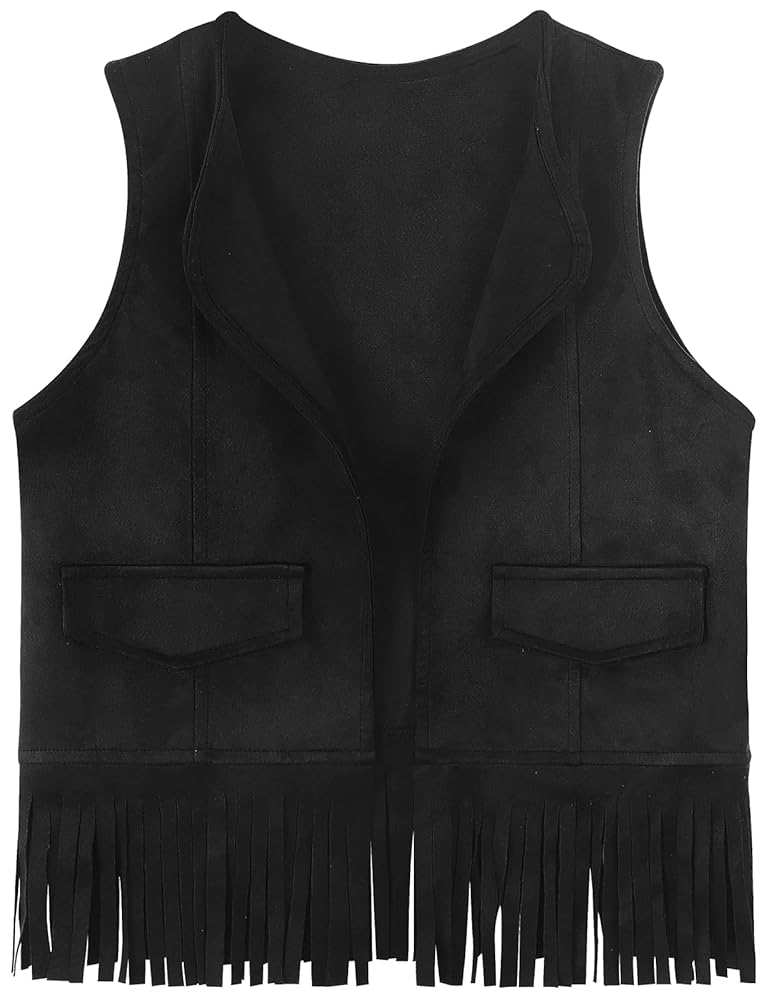 FRINGE VEST SET SUEDE JACKET ブラウンM Vintage Suede Leather Western Fringe Vest / Medium - Etsy