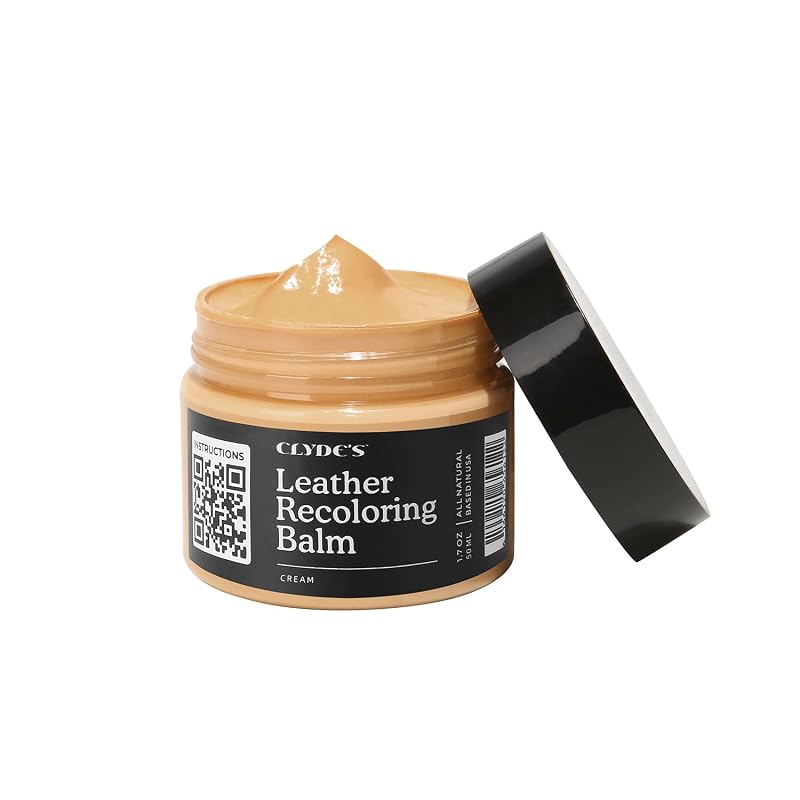 Bálsamo para Recoloração de Couro Clydes Leather Company Camel 50 mL com Esponja