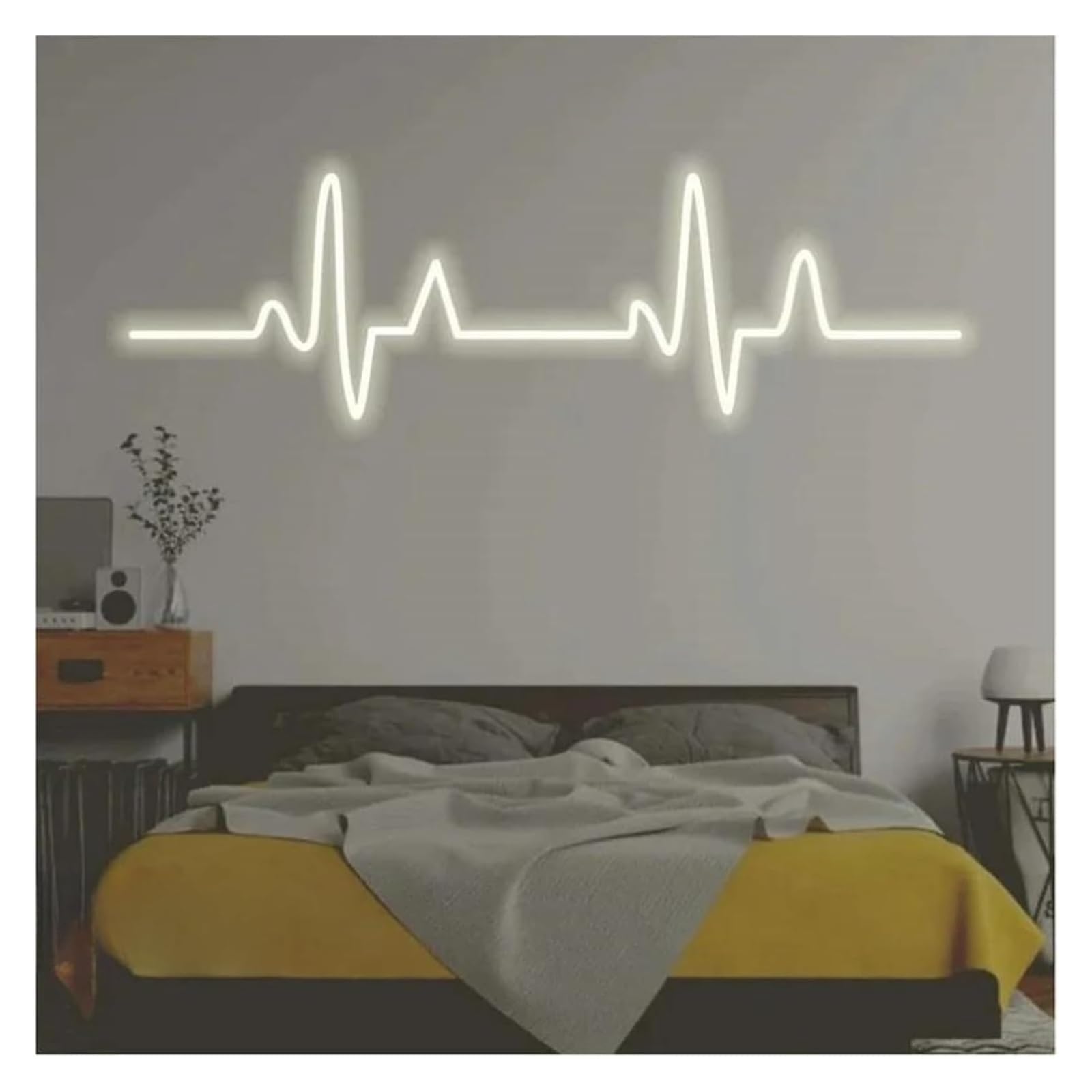 Decorazione luminosa al neon con battito cardiaco per insegna adatta per decorazioni da parete(F)