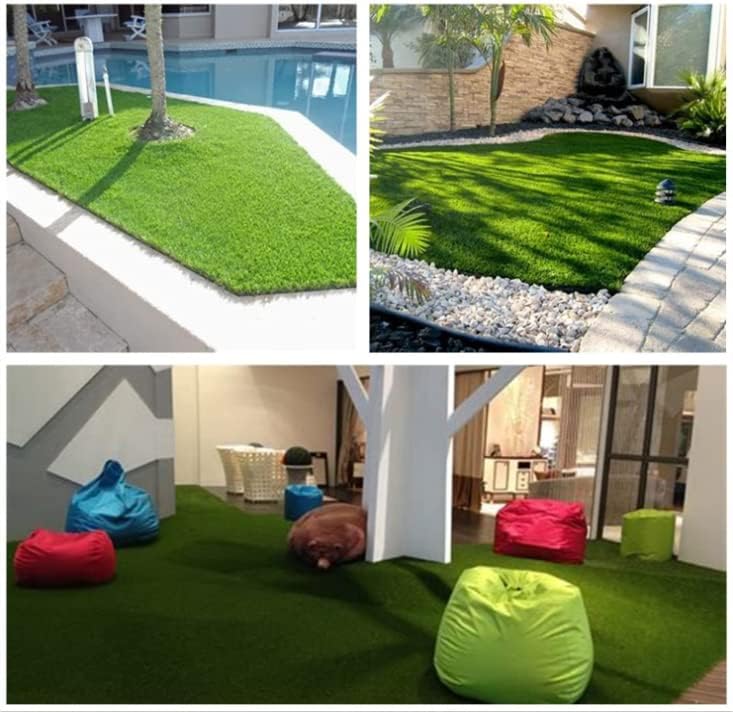 High-Density 20mm Pile Artificial Grass Turf Mat - 9M/29.5FT Realistic Fake Grass Rug for Indoor/Outdoor Landscaping, Garden, Patio, Playground, Durable & Soft Surface