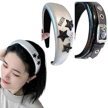 Amazon.co.jp: LBEIPDN Y2k PU ヘッドバンド レディース