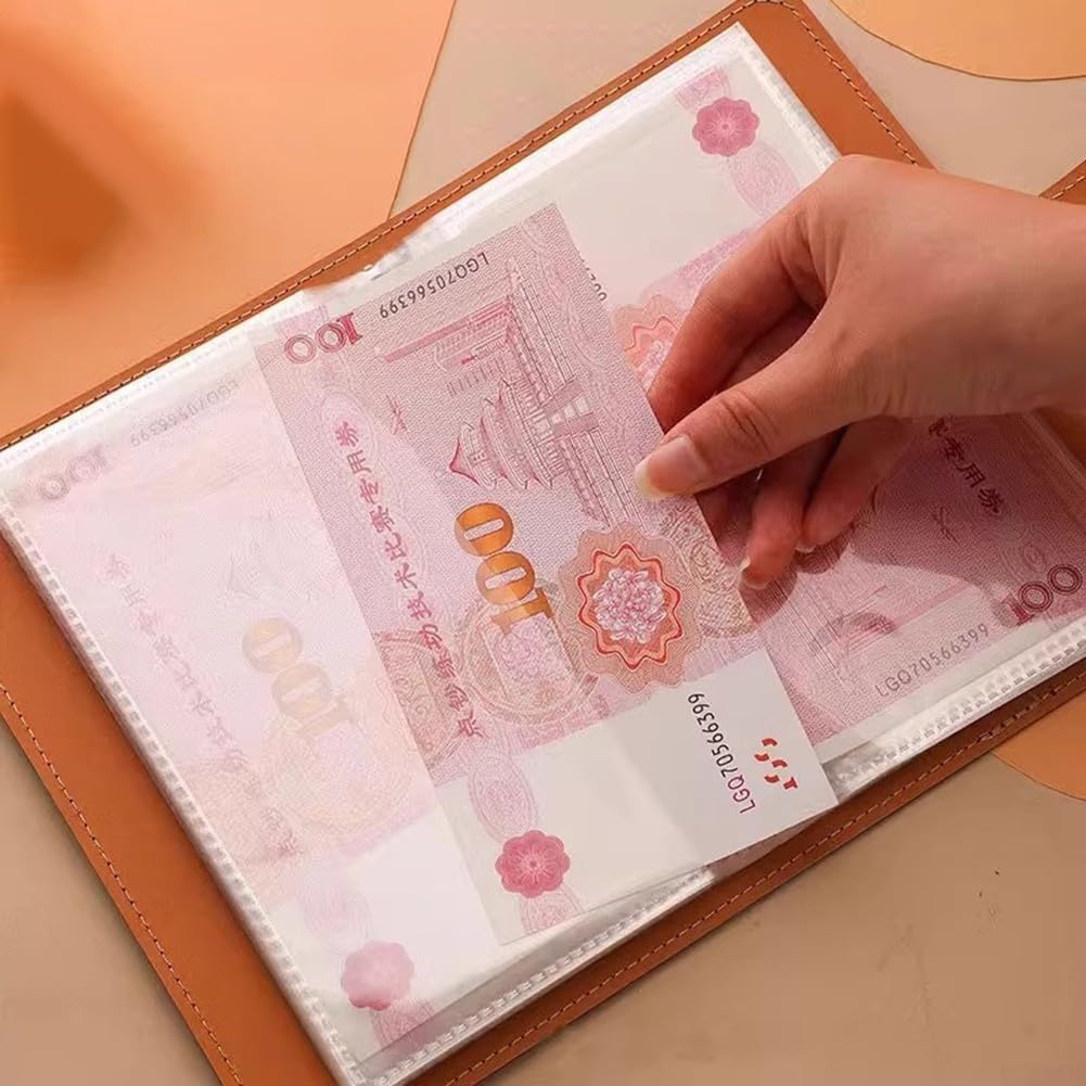 Stylowy segregator oszczędnościowy z kopertami: łatwy system organizacji gotówki do codziennego zarządzania finansami(Blue)