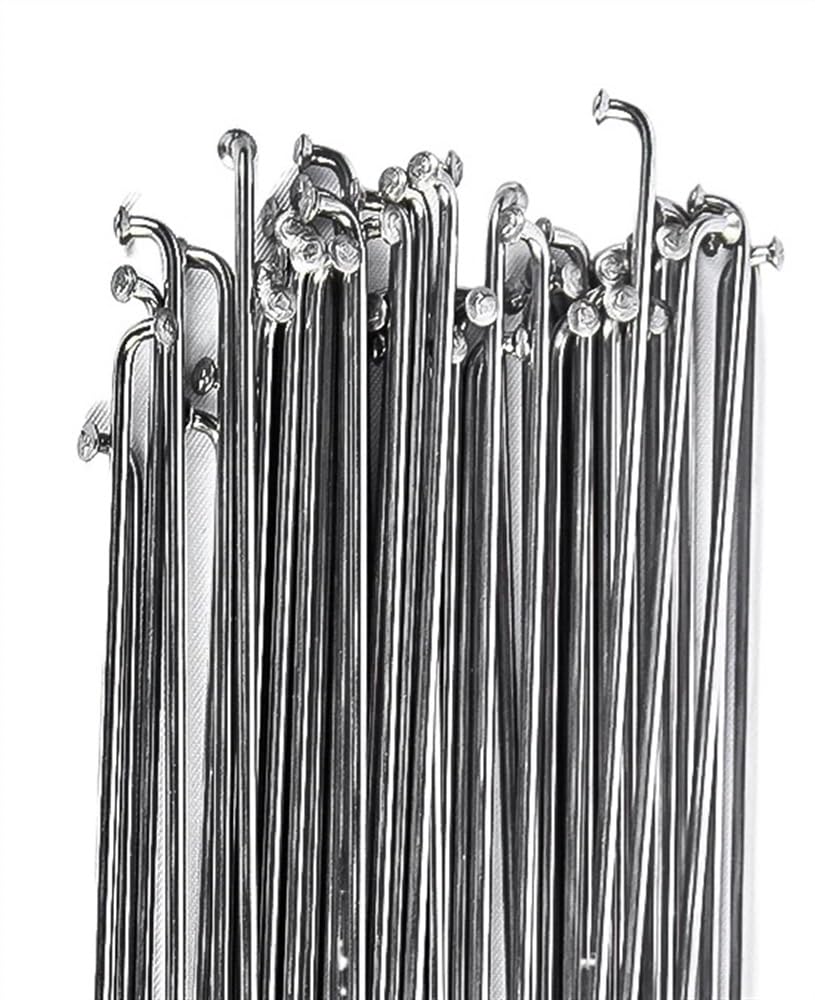 36 Stück Speichen für Fahrrad, Edelstahl, hohe Festigkeit, 14 G, J-Biegung mit Nippeln, Rennrad-Speichen, 170 mm - 300 mm