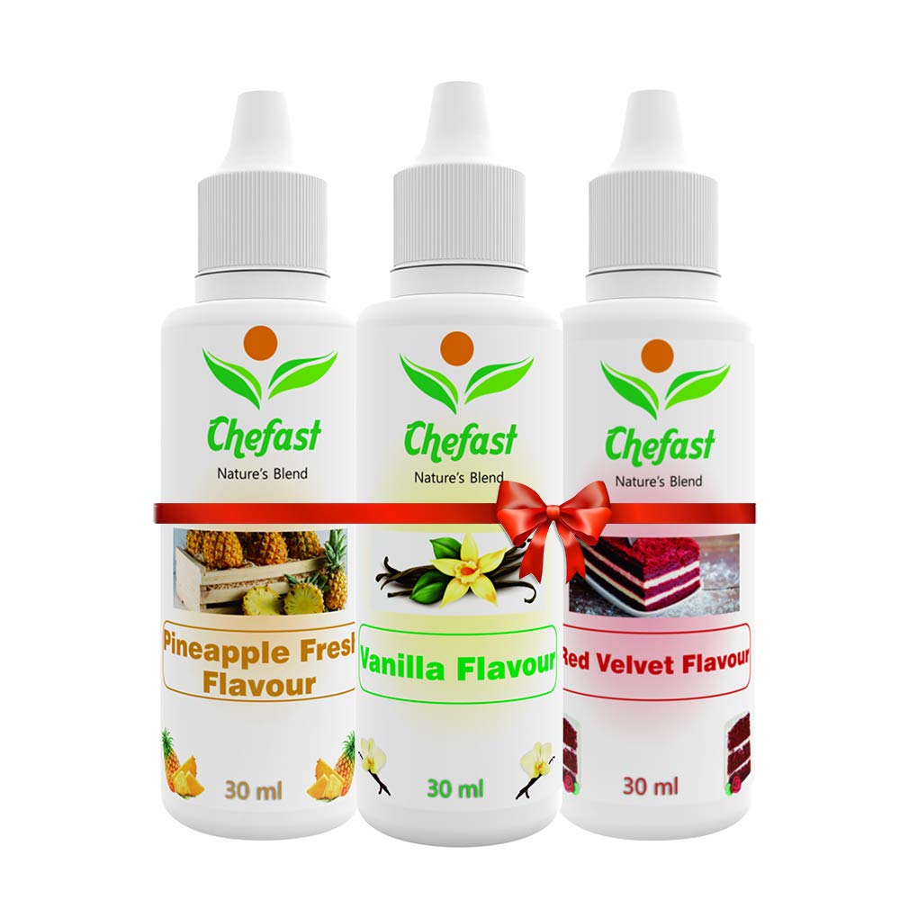 See full amazon price history chart for Chefast Pack of 3 Baking Essence Flavour of Red Velvet, Vanilla, Pineapple Fresh For Cake, Ice-Cream, Milkshakes- 30ML ( Use 2-3 Drops Essence for 250 Grm Cake) This is Flavour only, Not a Color Chefast Pack of 3 Baking Essence Flavour of Red Velvet, Vanilla, Pineapple Fresh For Cake, Ice-Cream, Milkshakes- 30ML ( Use 2-3 Drops Essence for 250 Grm Cake) This is Flavour only, Not a Color (B08Q36NY1R) Amazon Price History, Amazon Price Tracker