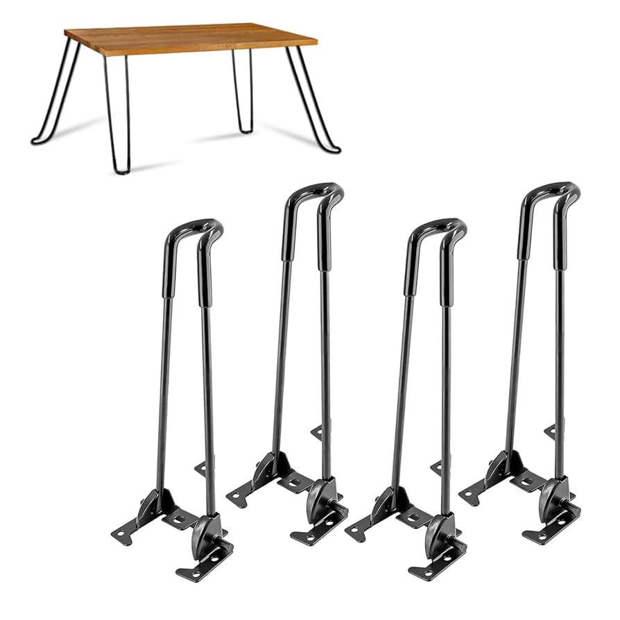 Amazon.co.jp: 折りたたみ脚 滑り防止 4本 折り畳み 脚 テーブル