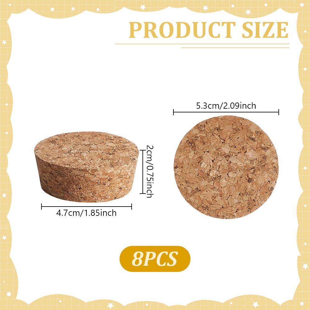 AHANDMAKER 8 Pack Tapered Cork Stoppers - Image 2