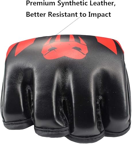 Miniatura 10 de SOTF Guantes de boxeo para adultos, guantes de entrenamiento de artes marciales mixtas, guantes de boxeo de lucha y dedos abiertos para mujeres