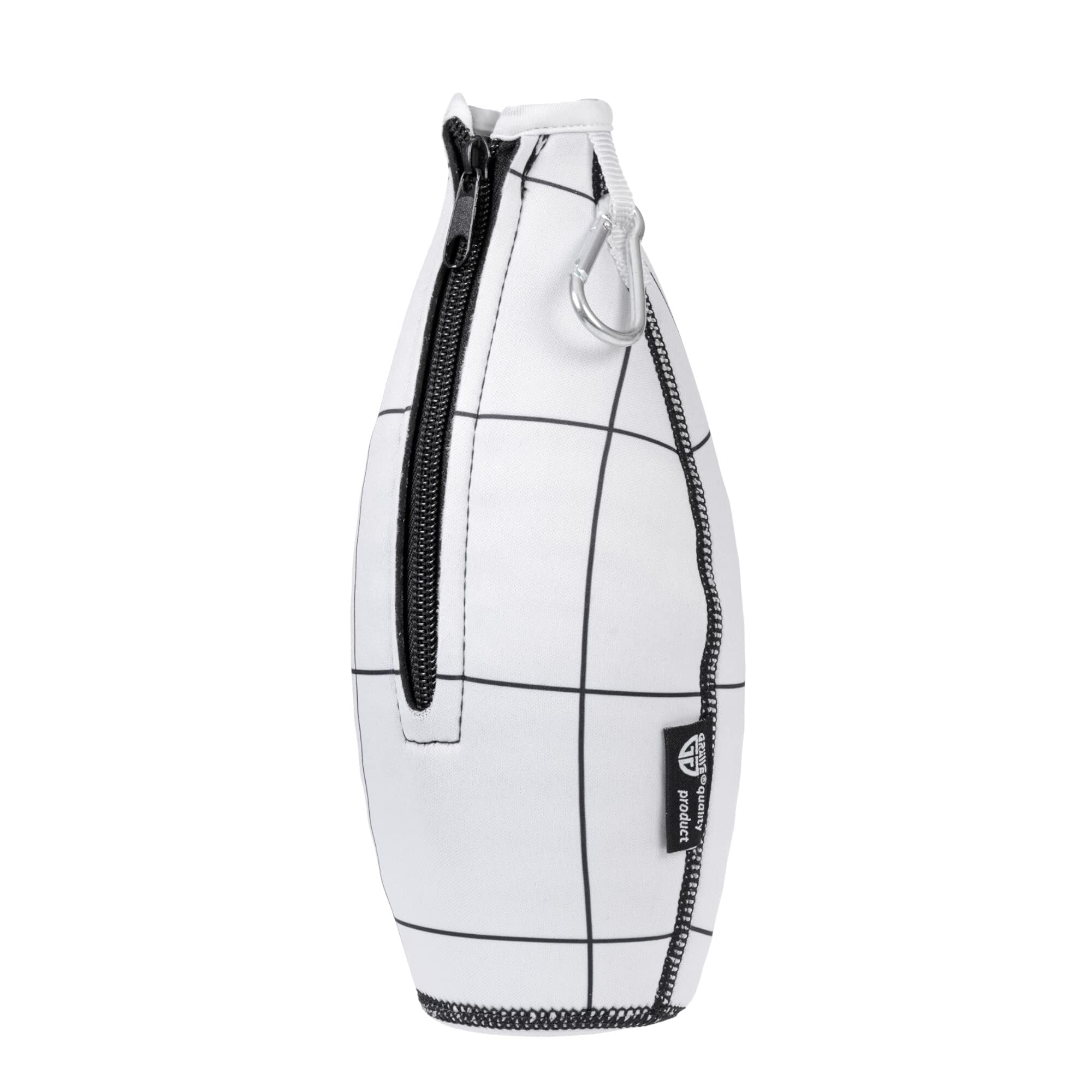 GRÄWE Flaschenhülle aus Neopren, kompatibel mit Sodastream-Glasflaschen, weiß/schwarz