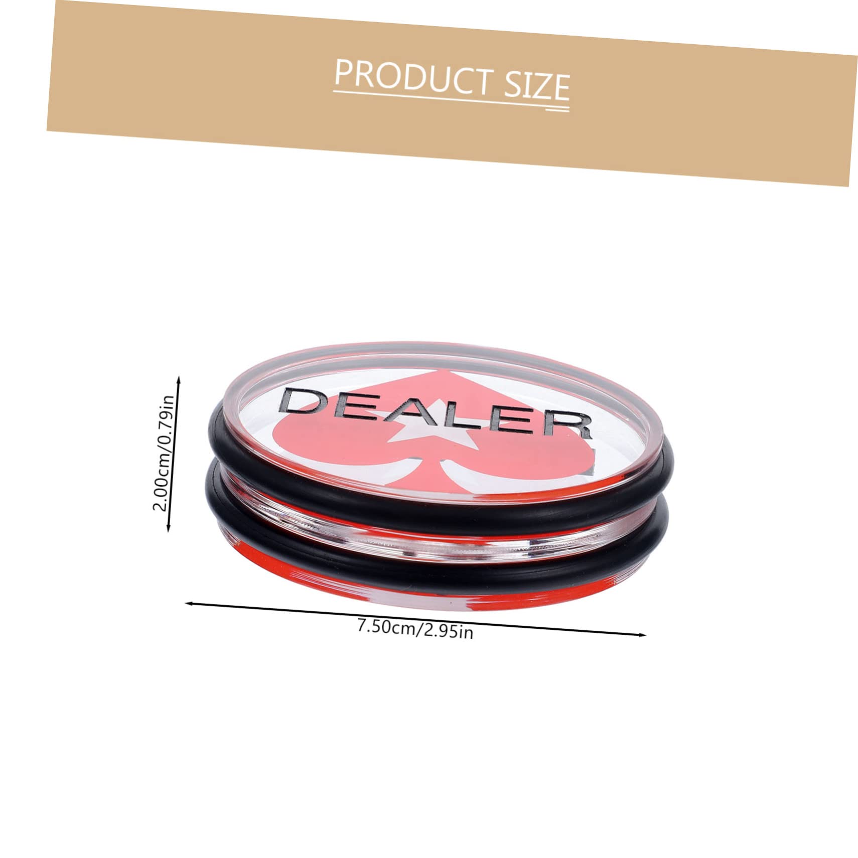 Acrílico Poker Dealer Button Doble Cara Robusto Ligero para Poker Accesorios de Juego y Contador de Tarjetas para Holdem y Accesorios de Juego