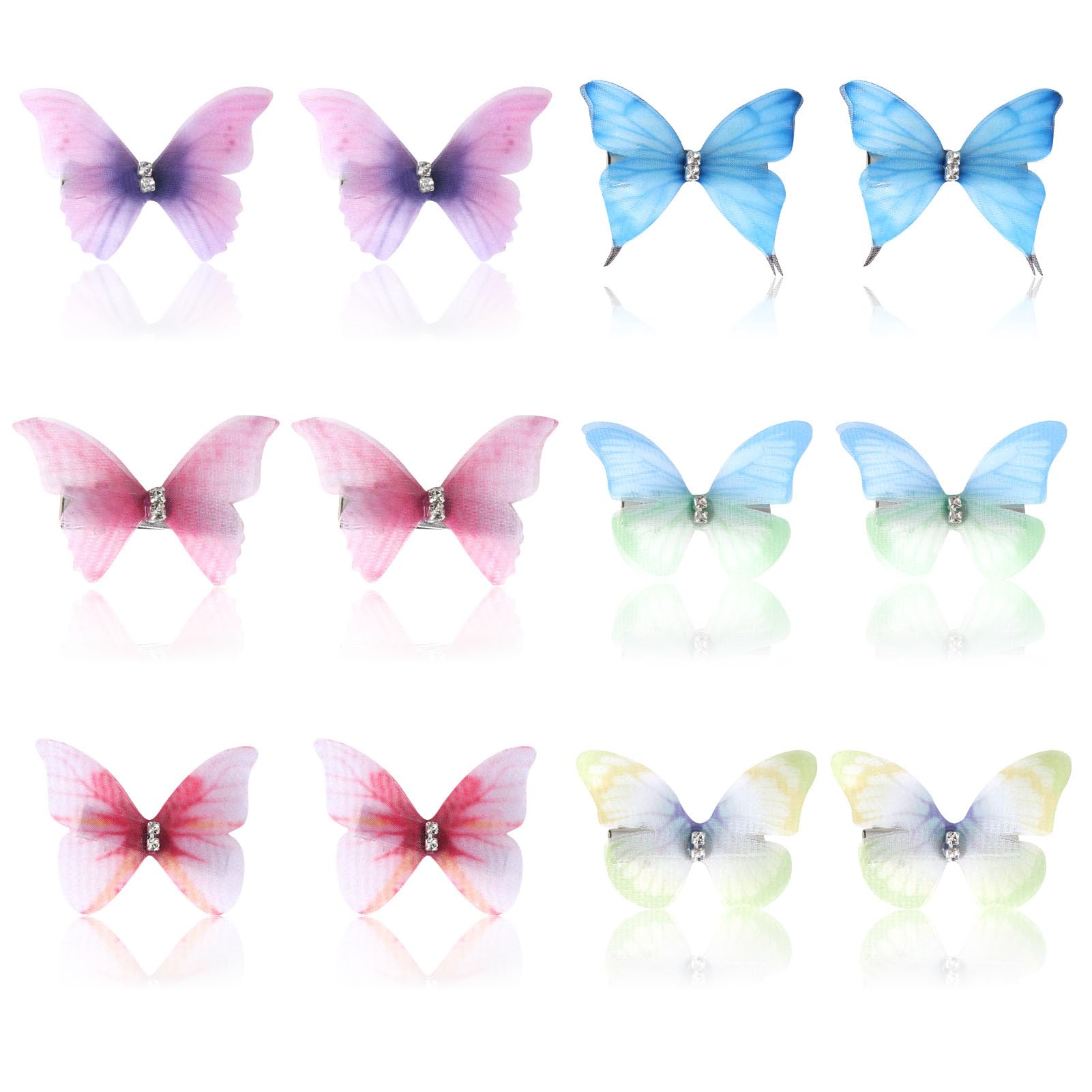 Cute Butterfly Clips Hair Accessories,12PCS Hair Clips Mesmeriser Realistic,Butterfly Clips for Hair Coloured Hair Clips for Girls Women