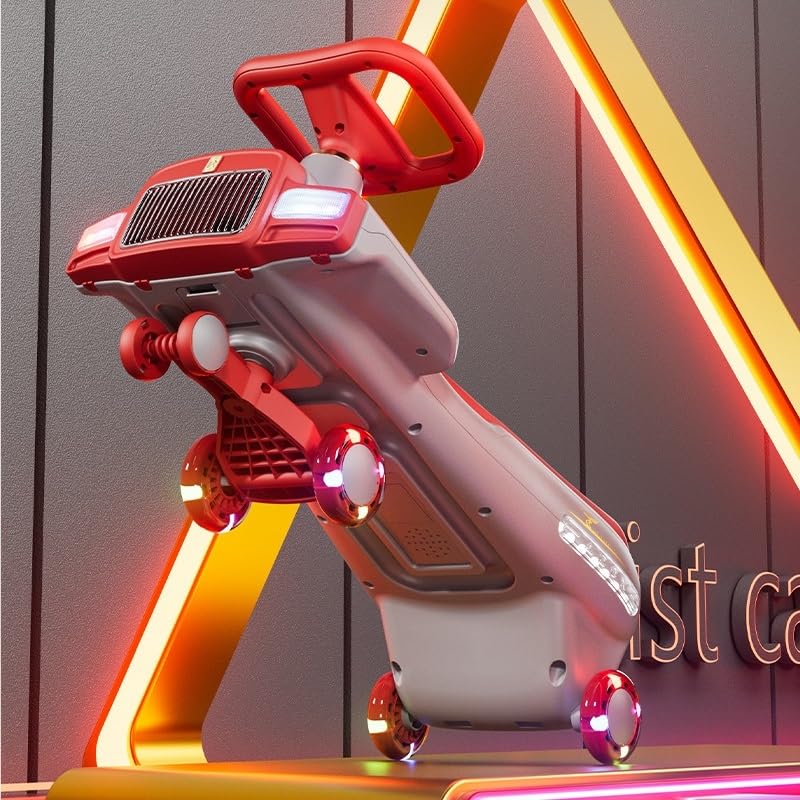 Samochodzik na huśtawce, Wiggle Car Fun rozświetla skuter samochodowy z muzyką podświetlane koła realistyczne reflektory zapobiegające przewróceniu Cars Swing Card(Sky Blue)