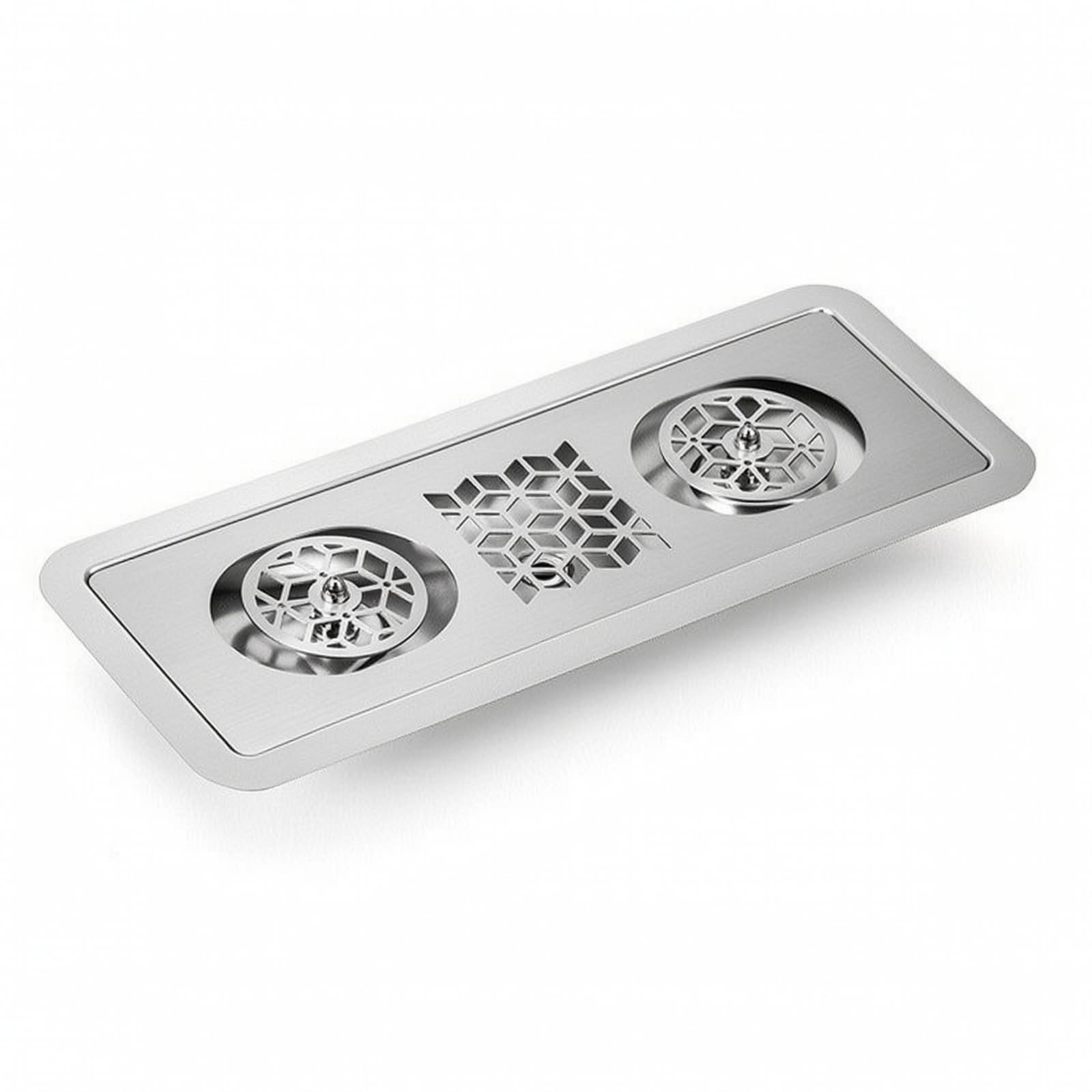KESOTO Limpiador de Doble Cabezal Lavador de Vasos Enjuagador Integrado Estación de Lavado Enjuague de Tazas Acero Inoxidable 304 Resistente al Óxido y
