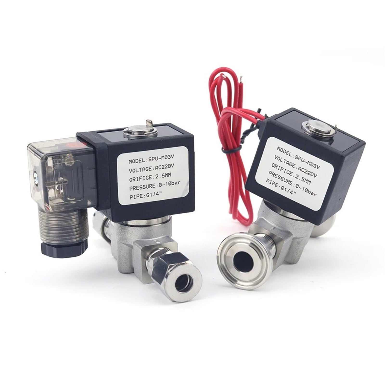 Électrovanne électrique SS304 pour stopper les fuites d'eau et d'air en circuit 24V
