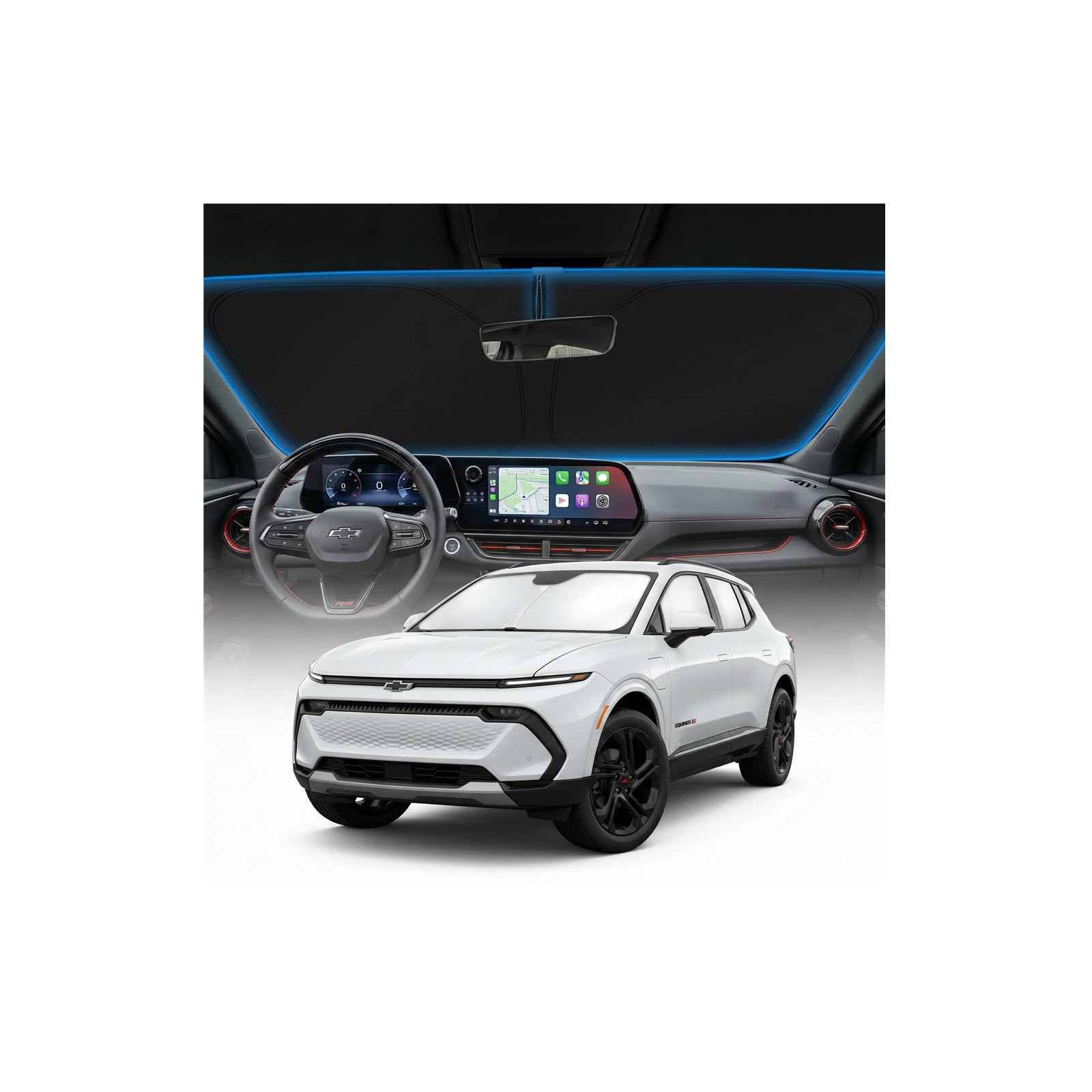 for Ford Bronco Sun Shade Windshield Cover - Custom Fit Bronco Accessories 2021-2024 2025 Sunshade Foldable UV Protection & Heat Shield Sun Visor Accessories — view 64
