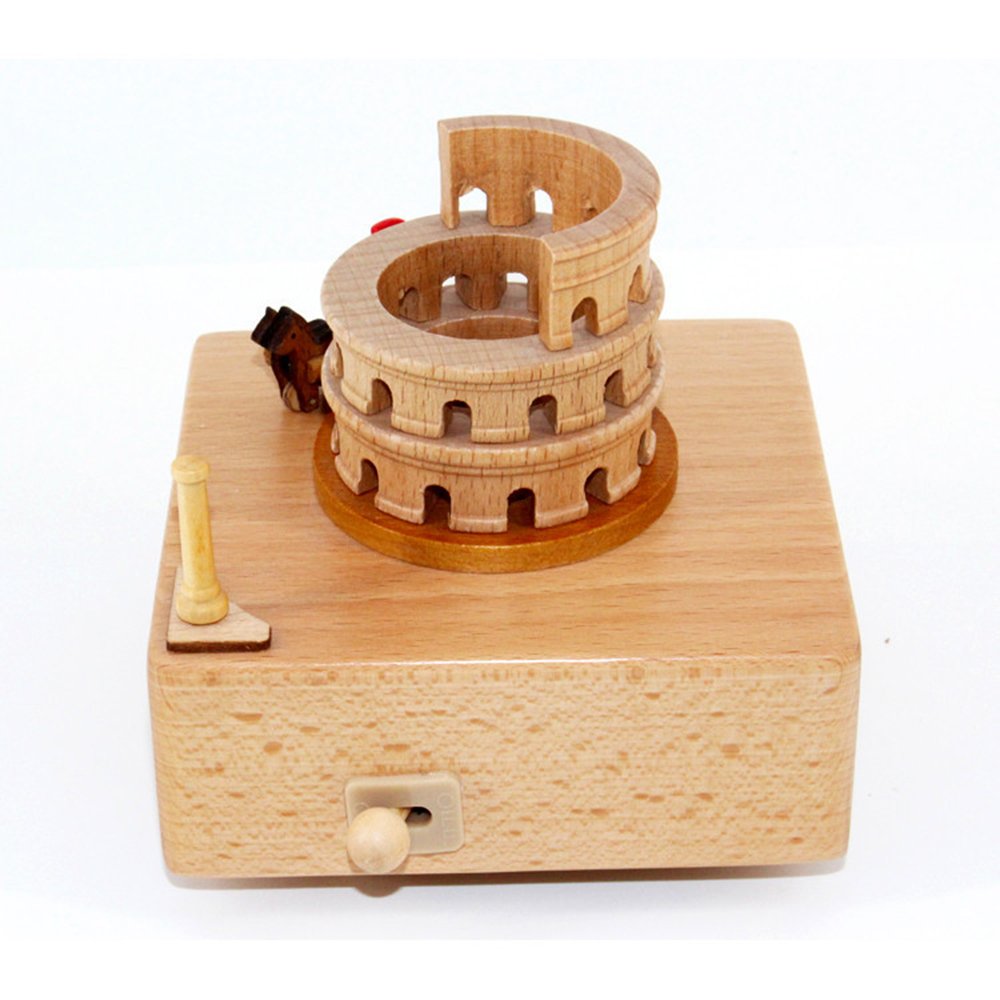 Youtang Ancient Colosseum Wooden Musical Box With Stop Device,