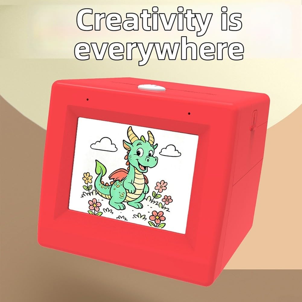 Stampante Adesiva AI, Stickerbox Intelligente ad attivazione vocale per Bambini, etichettatrice Termica AI Portatile