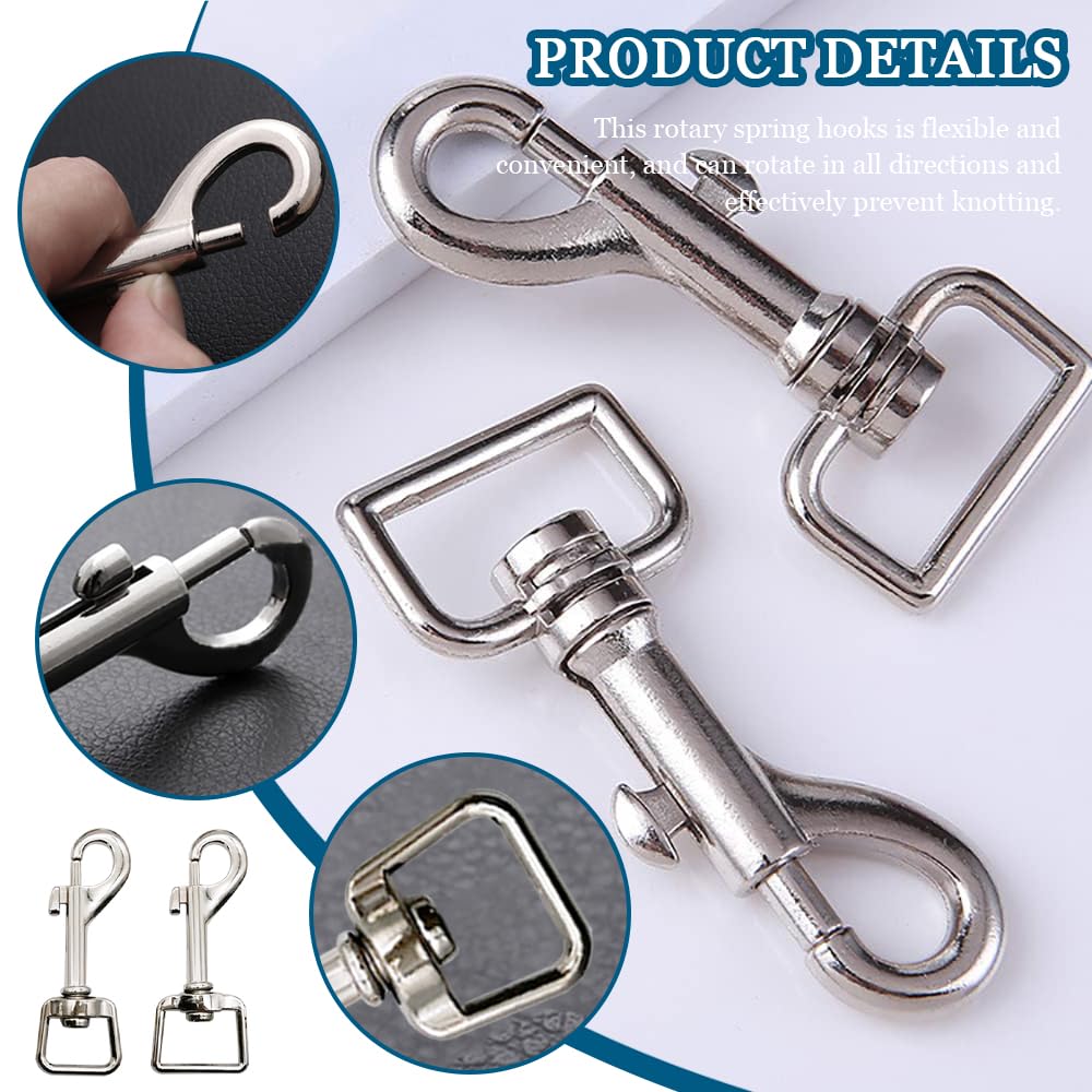 Lot De 30 Fermoirs Pivotants En Métal De 2,5 Cm Avec Anneau En D Pour Sac à Main, Collier D'animaux Domestiques, Porte-clés, Quincaillerie De Couture, Artisanat (25 Mm