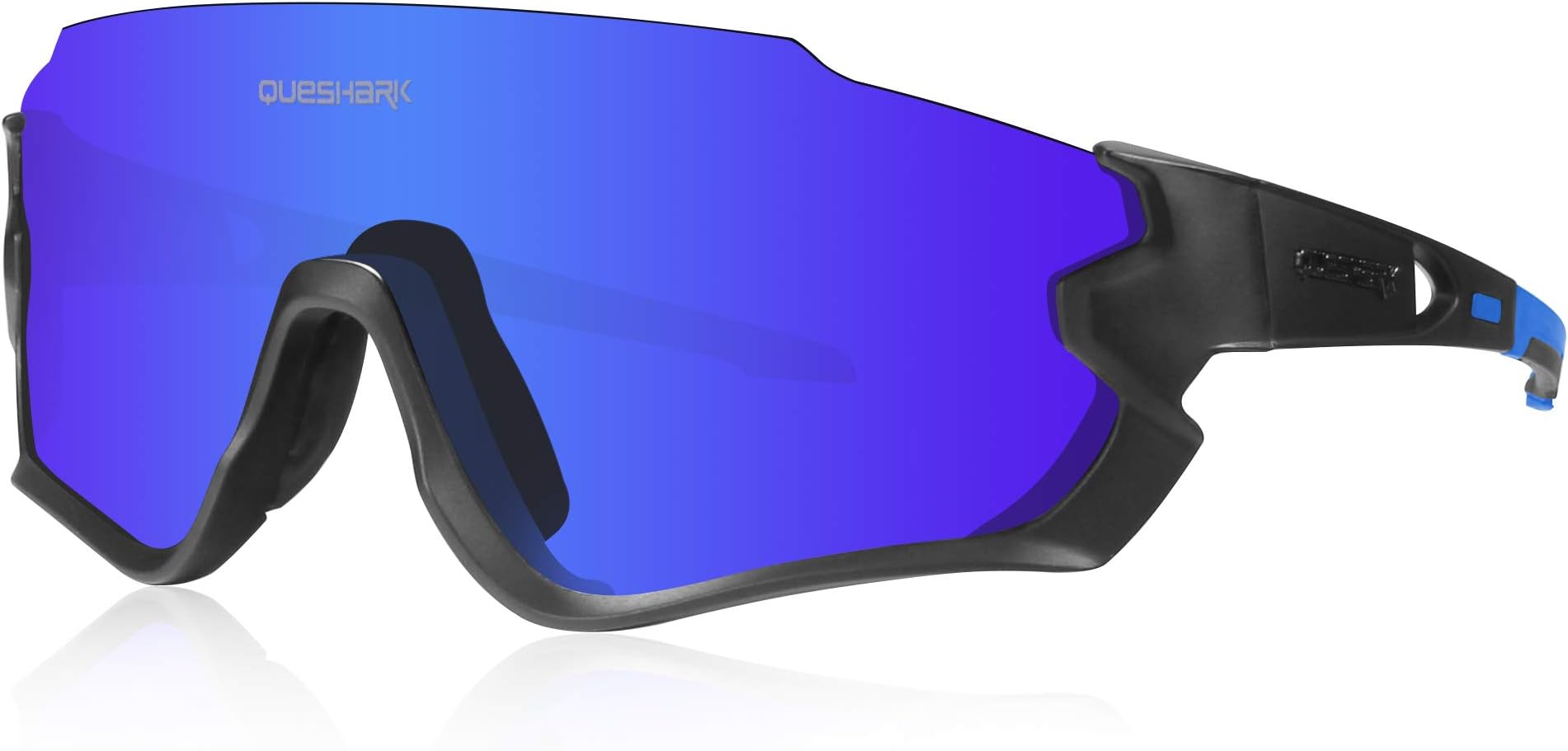 QuesharkHD Polarized UV Protection Cycling Glasses Bike Eyewear For Road MTB Bike 3 Lens HD 1 Polarized QE45