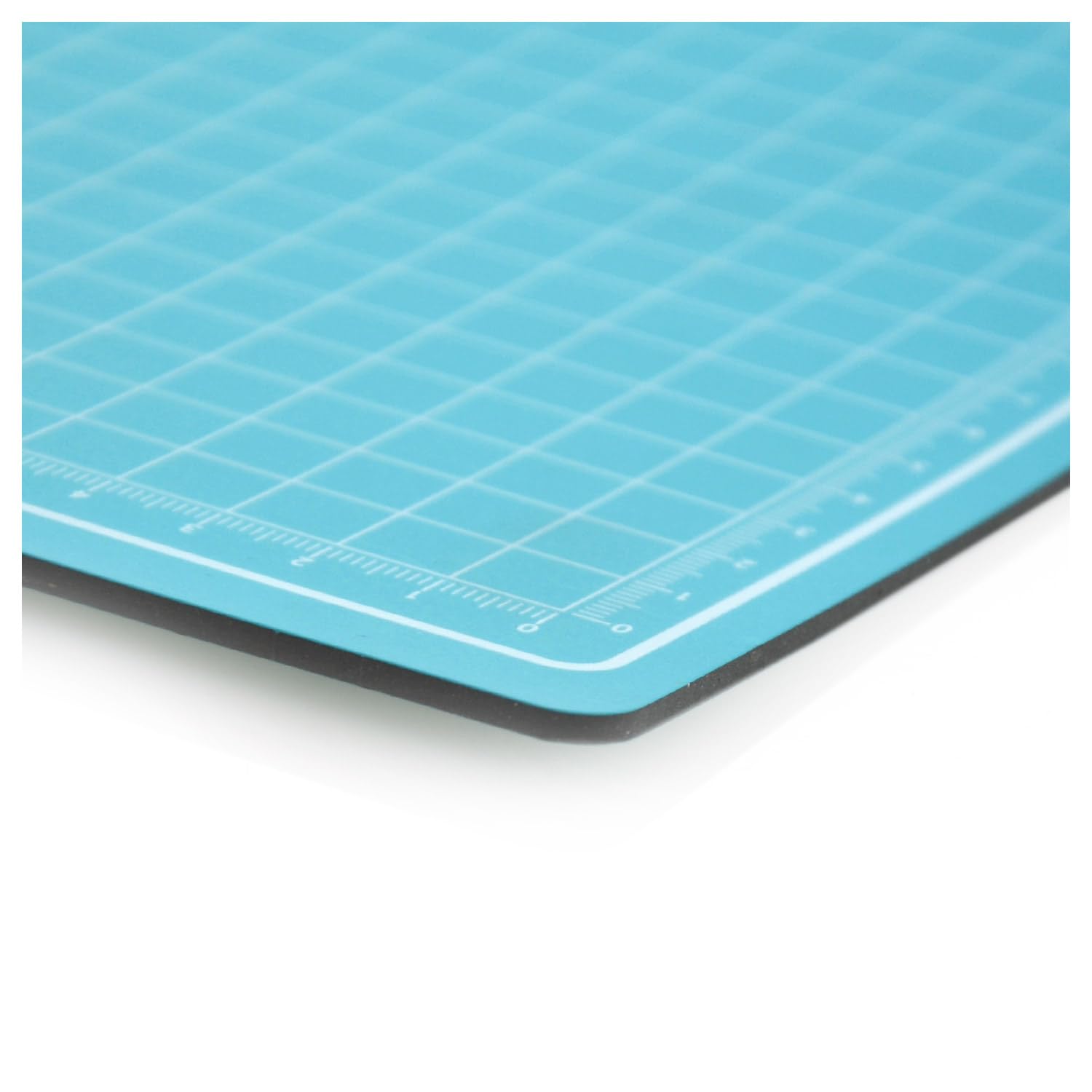 Planche de découpe auto-cicatrisante de grande résistance, quadrillage et règles imprimées, d'une épaisseur de 3 mm, idéale comme protecteur ou base de découpe par Office Box (turquoise, A1)