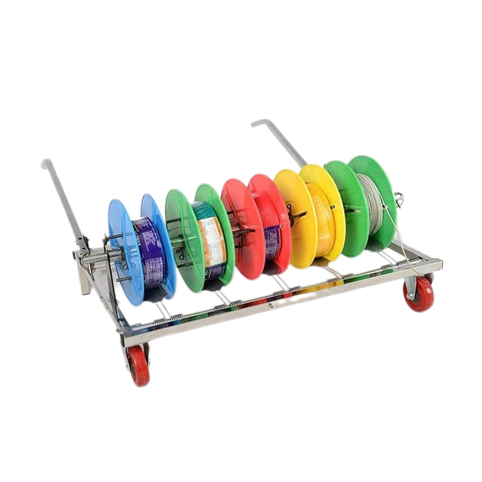 WDSOPK Wire Spool Rack,Multi Purpose Wire Dispenser Holds,Heavy Duty Cable Caddy and Wire Dispenser Organizer,for Electrical Industrial Retail (5 Rods Wire)