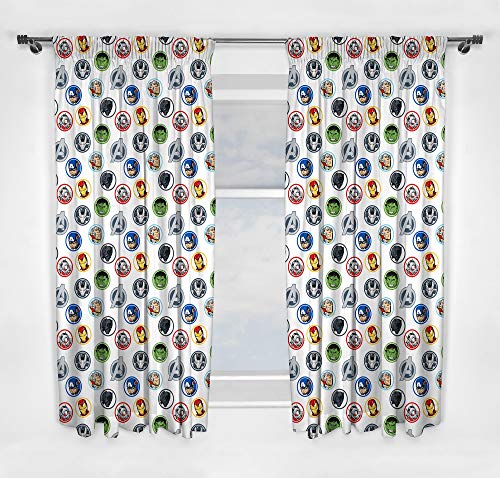 Marvel Avengers Strong | Childrens Bedroom 72 Inch Curtains | Perfect for Any Boys Bedroom