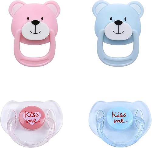 Juego de chupete magnético de 4 piezas para muñecas de bebé Reborn accesorios de juguete de alimentación adecuados para regalos de niños