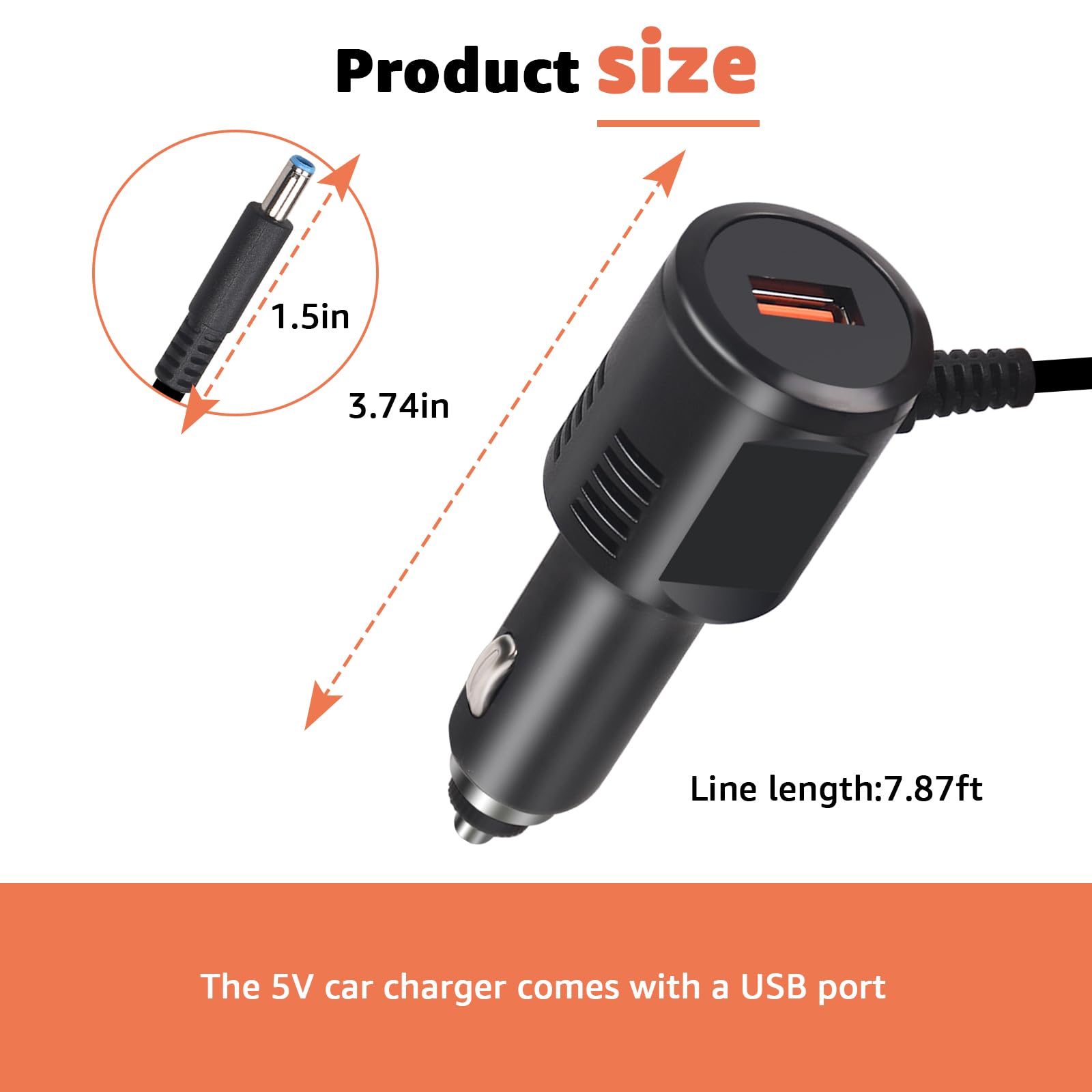 TND Car Adapter for Magnetic Slice - 5V Power Adapter Compatible with Rand McNally GPS TND Tablet 85,750,740 Truck GPS Charger with Overcharge Protection