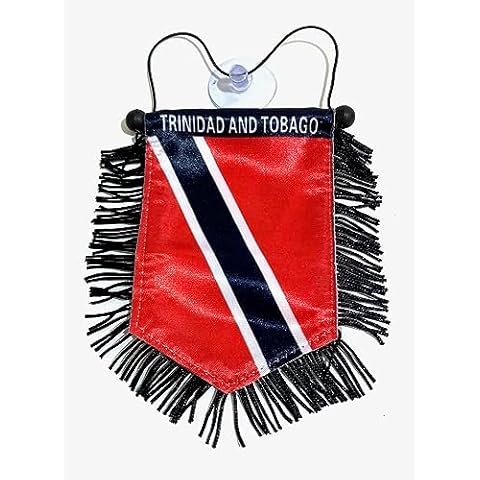 PRK 14 Trinidad Tobago flags Banner Mini Flag for car Accessories Hanging Rearview Mirror Automobile Interior Home Decoration Clothing Design Backpack Cars auto (Trinidad Tobago) Cover