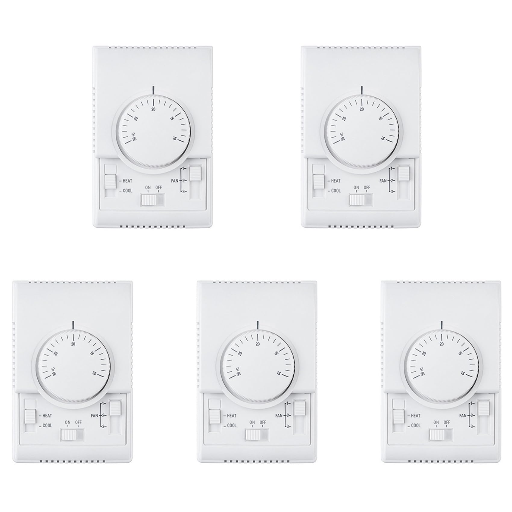 Jnchdghwa 5X MT01 220VAC Room Mechanical Thermostat Air Conditioner Fan Coil Thermostat Temperature Controller Warm