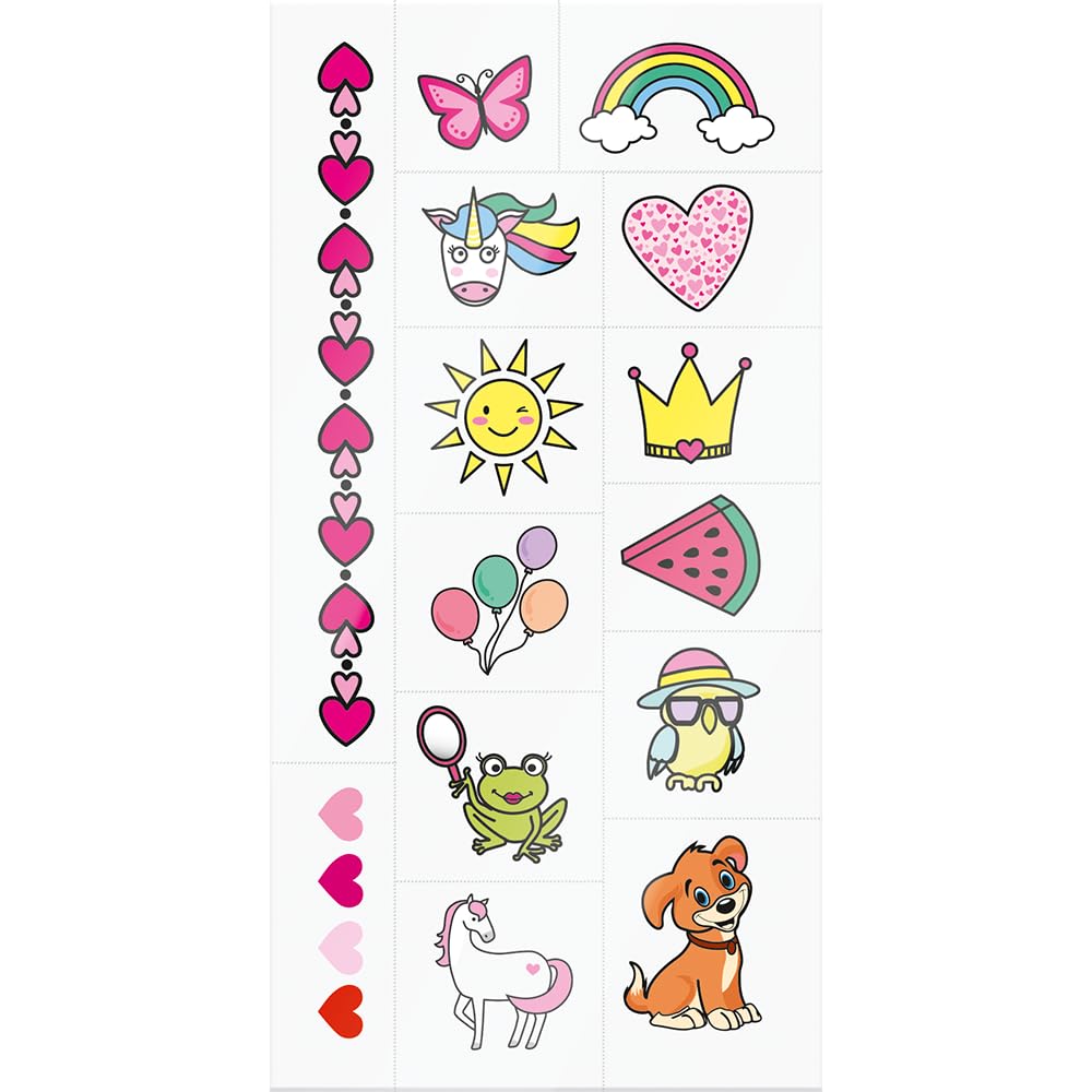 Premium Kinder Tattoo Set, dermatologisch getestet [dermatest® / Oktober 2024], temporär, perforiert, hautfreundlich, leicht entfernbar, für Mädchen u. Jungs, Jungen, 30 Motive