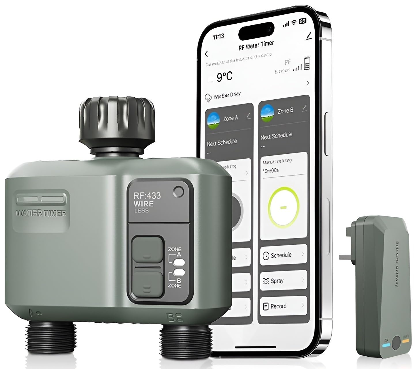 XPR3SS HCT622 Bluetooth + WiFi with Gateway Remote Control Single Outlet Automatic Smart Rain Delay Drip Irrigation Home & Garden Automatic Irrigation Water Timer Drip Irrigation System-image-9