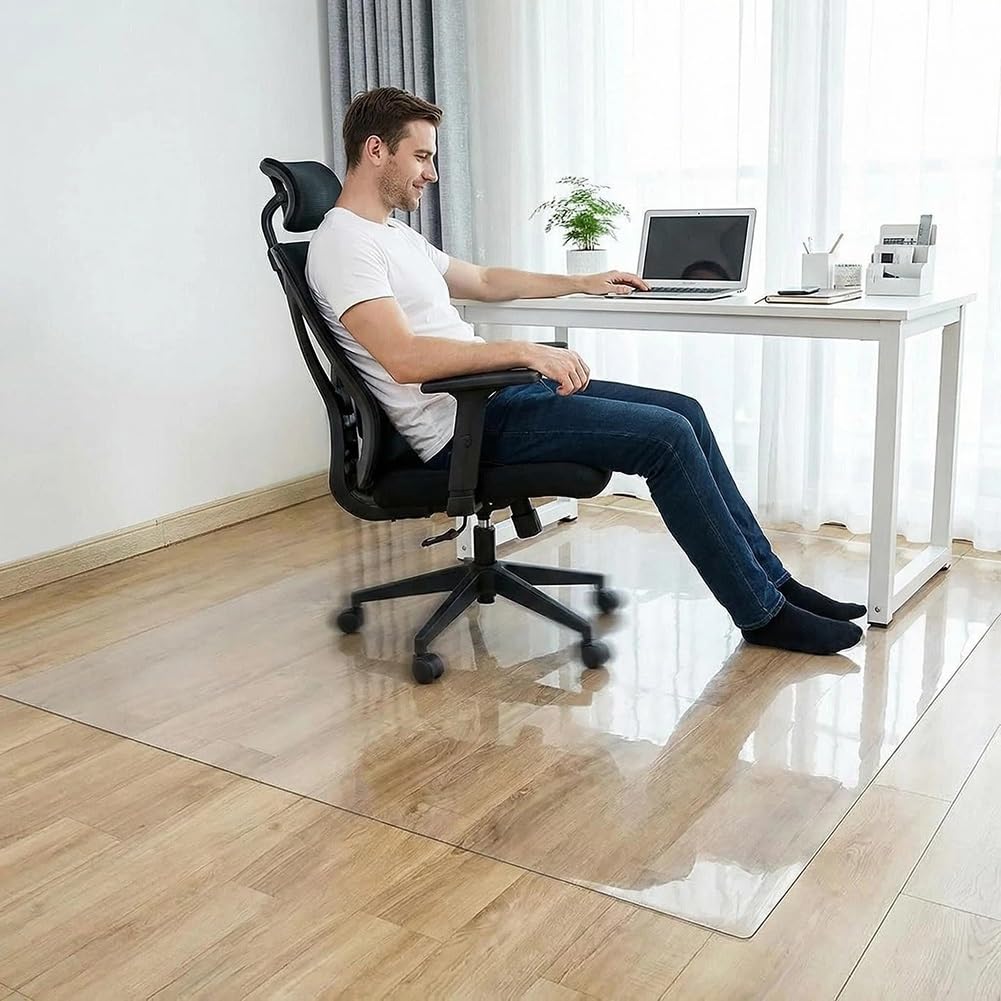 C Vinyl Floor Runner 2 mm di spessore antiscivolo impermeabile trasparente tappeto protezione per corridoio e pavimenti in legno duro tappetino durevole (153 x 397 cm) ideale per casa e ufficio.