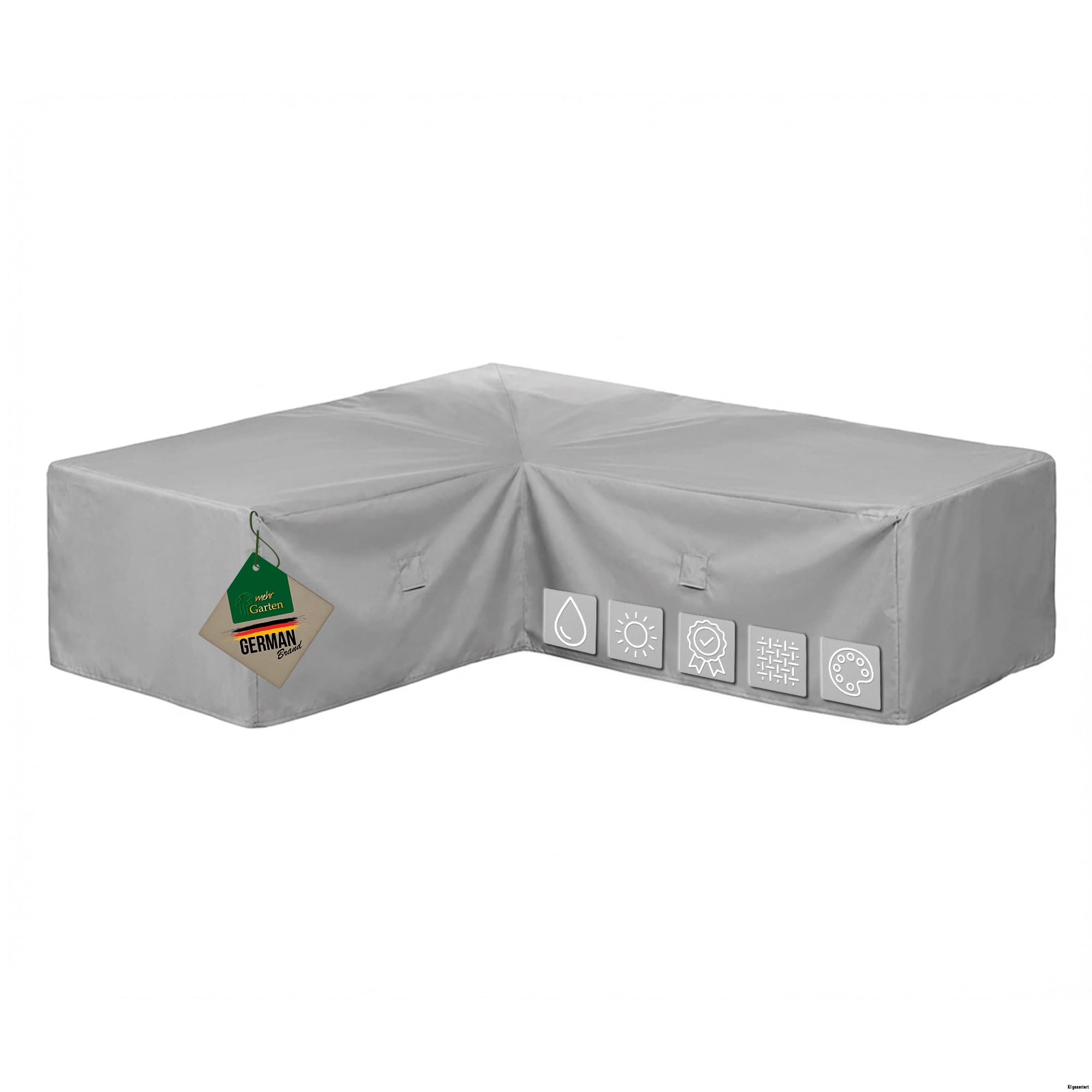 Gartenmöbel Abdeckung L-Form Loungegruppe 270x215x80 cm – grau, Oxford 600D