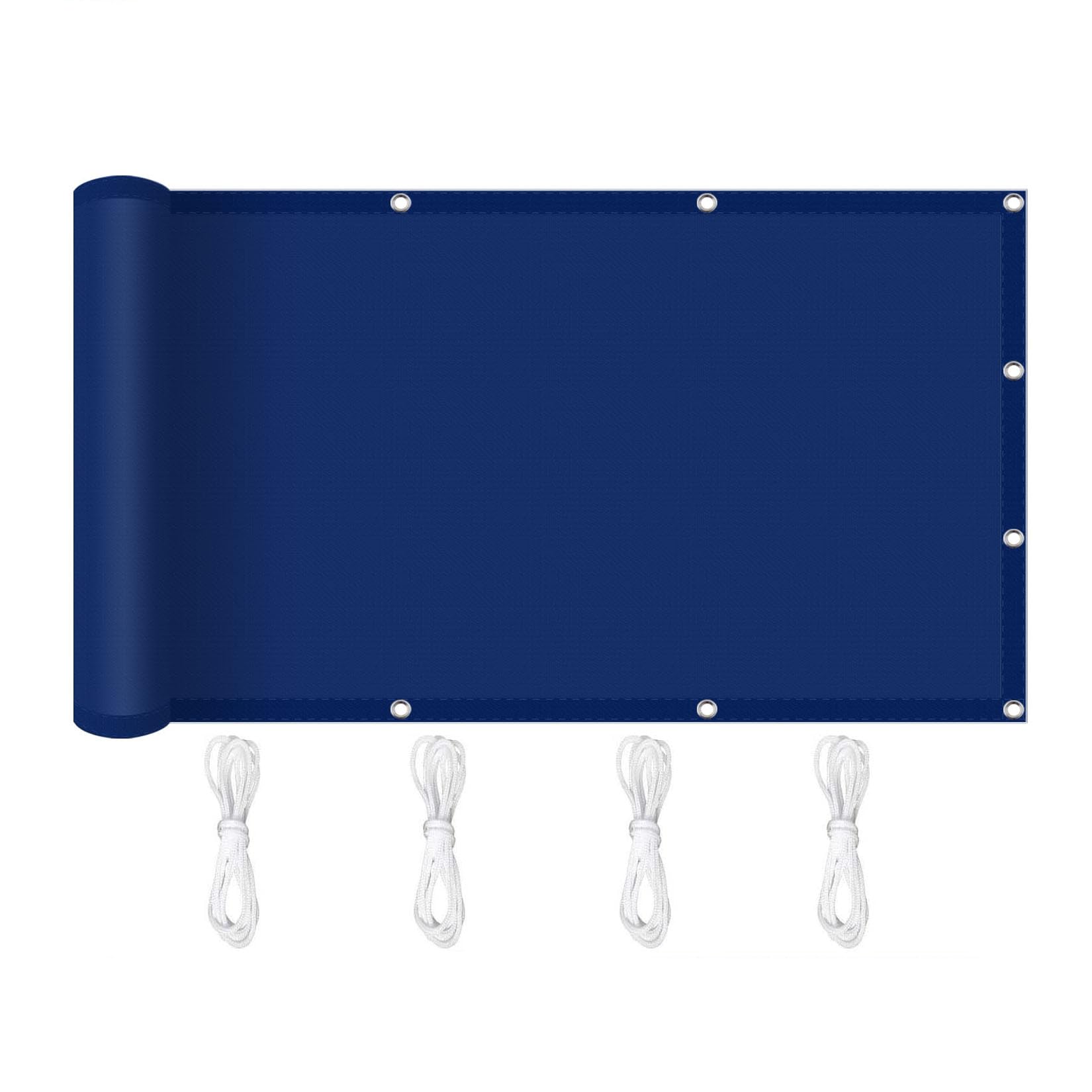 Toile ombrage bleu foncé haut de gamme avec œillets renforcés