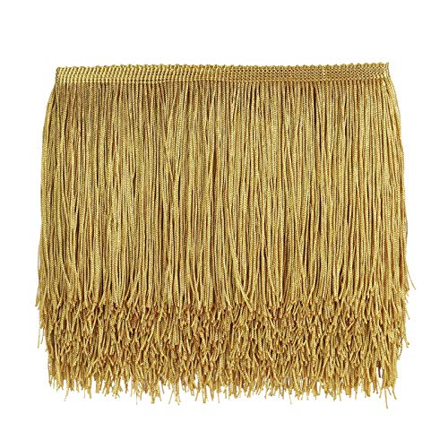 Awaytr 10 Yards Sewing Fringe Trim - 6In Wide Tassel For Diy Craft Clothing And Dress Decoration (Gold, 6 Inches Wide) #TOP4