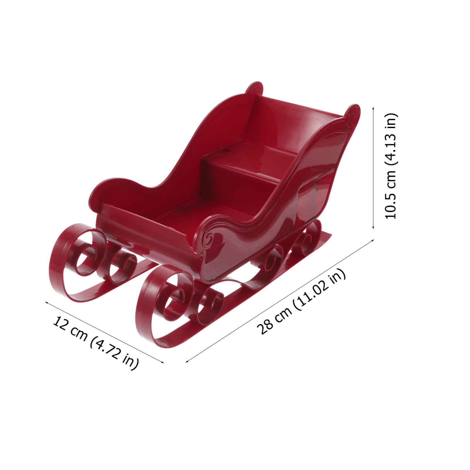 Toddmomy 4pièces Décoration De Noël Traîneau Plastique pour Sapin Ornement De Bureau Thématique Accessoire Photo pour Fêtes